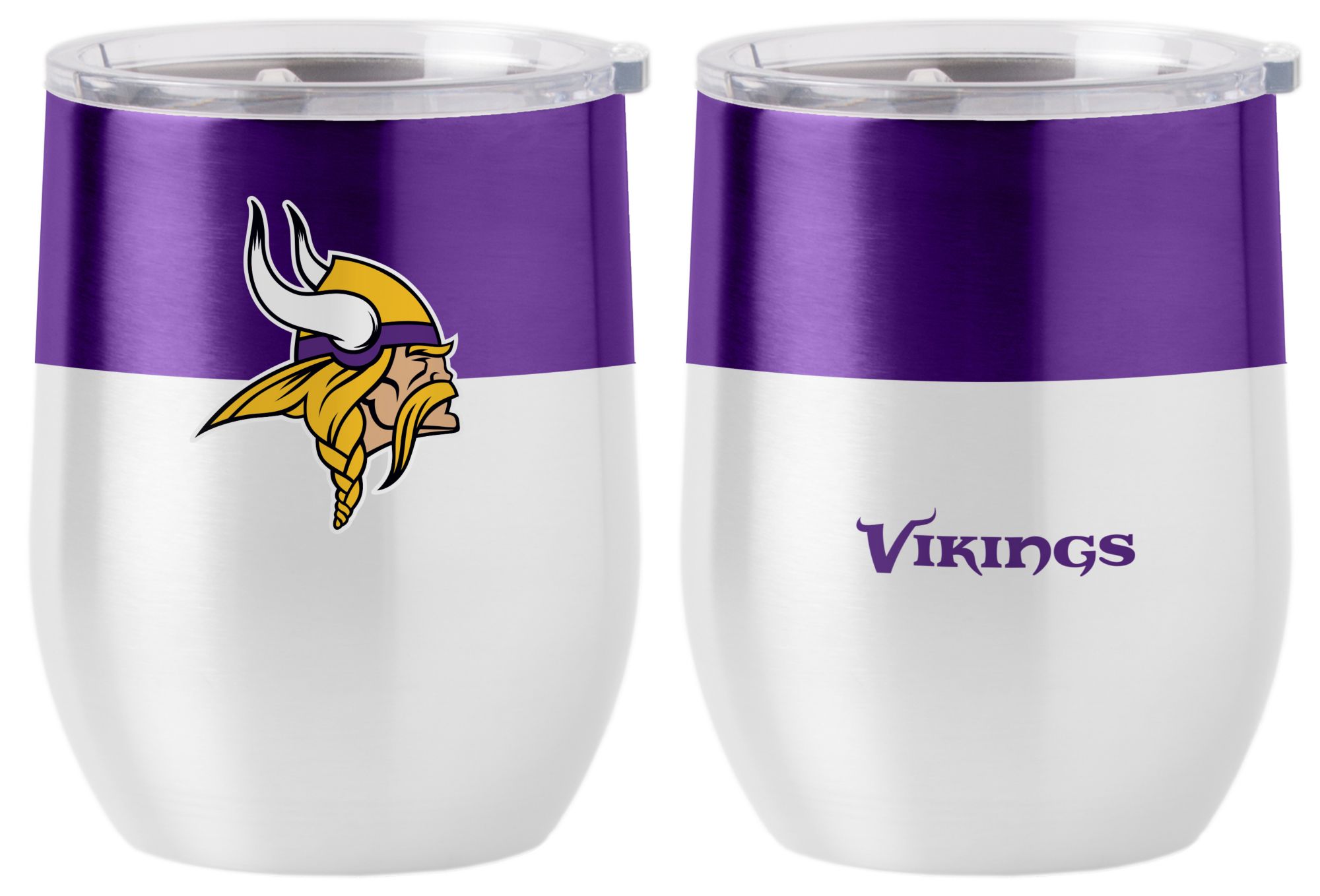 Logo Brands Minnesota Vikings 16 oz. Stainless Steel Colorblock Tumbler