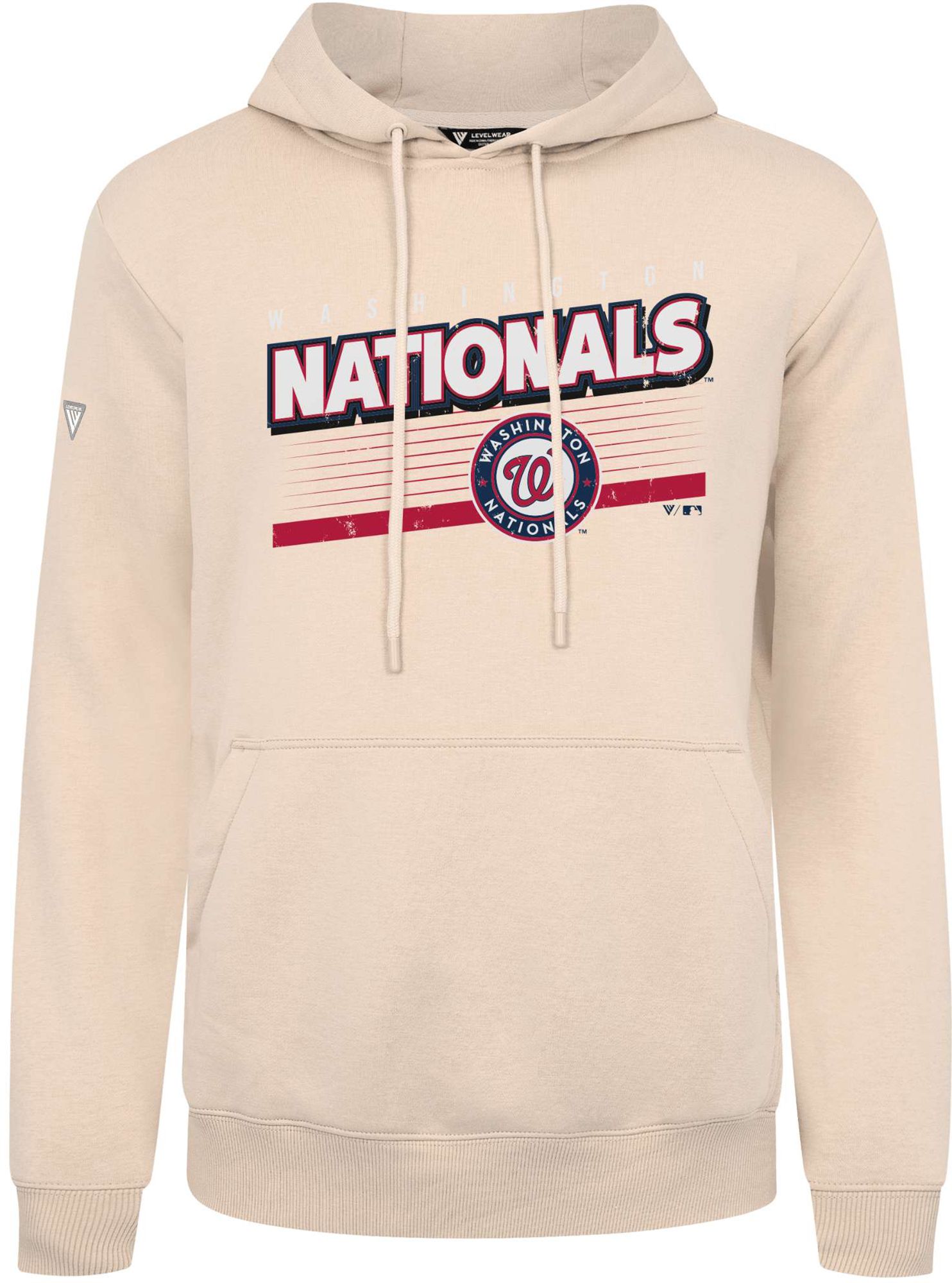 Levelwear Men's Washington Nationals Tan Retro Podium Cooperstown Hoodie