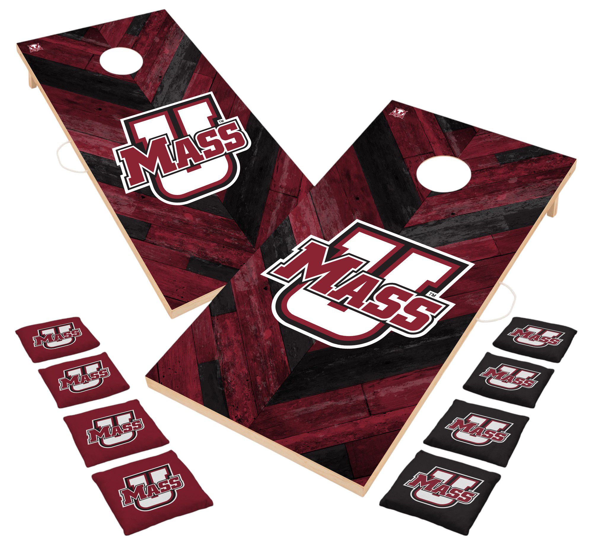 Victory Tailgate UMass Minutemen 2' x 4' Solid Wood Cornhole Boards