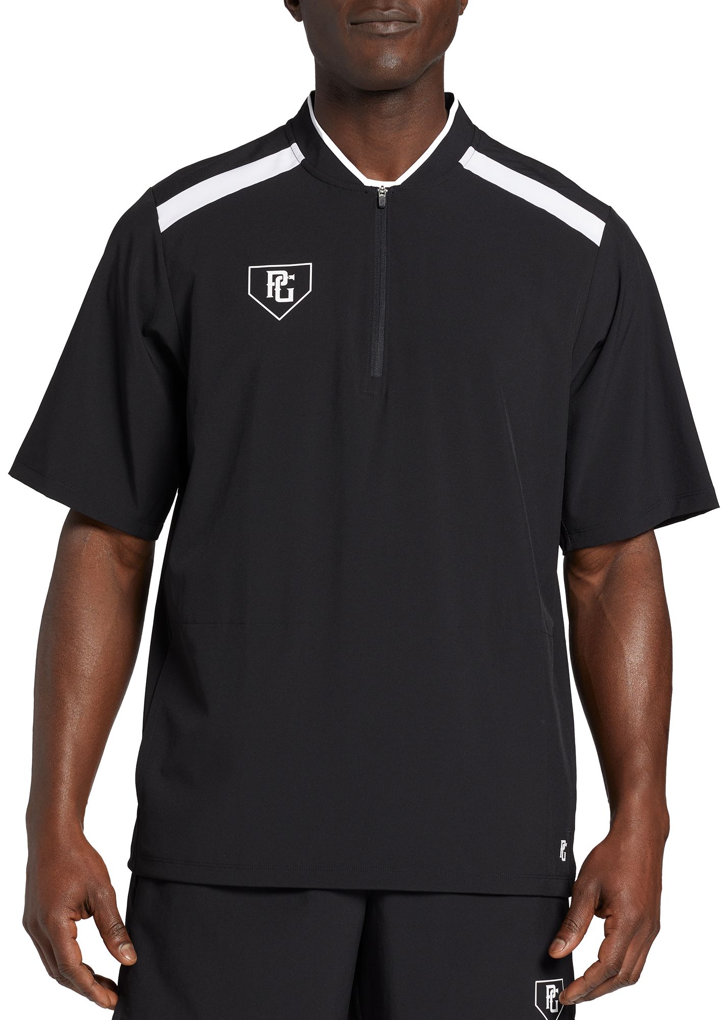 Perfect Game Men's Woven Showcase Short Sleeve 1/4 Zip Pullover