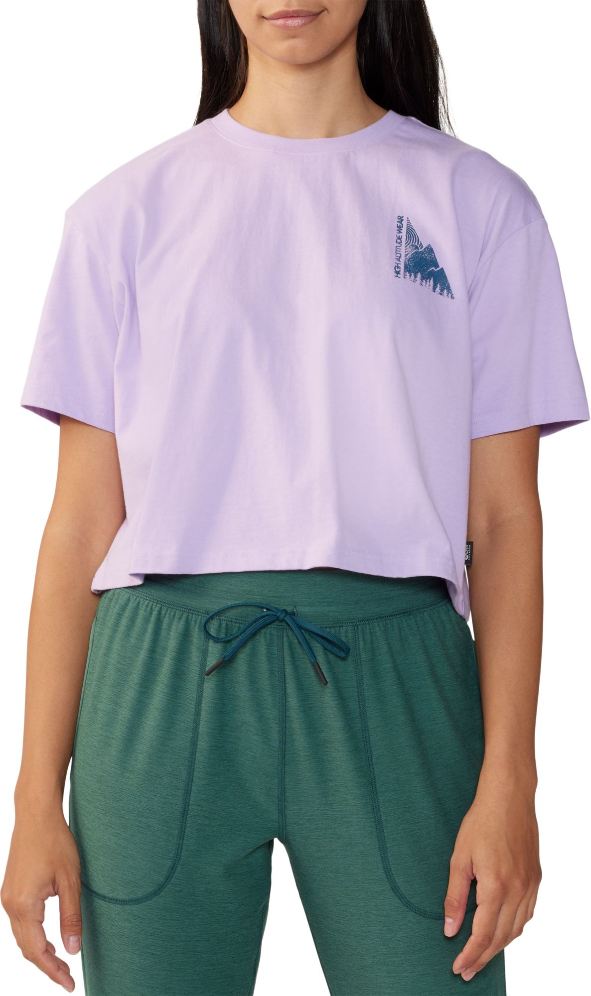 Mountain Hardwear Women's Jagged Peak Boxy Crop Short Sleeve - Purple