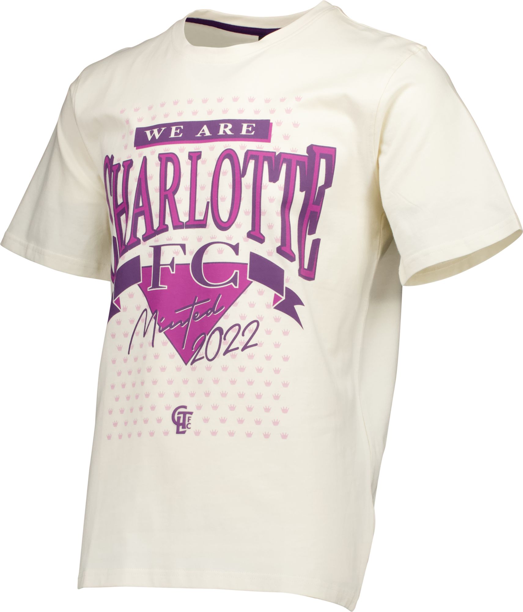 Sport Design Sweden Adult Charlotte FC 90's Graphic Off White T-Shirt