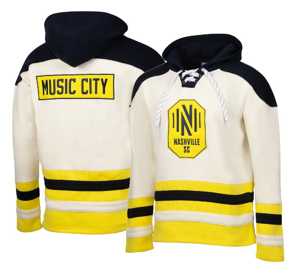 Sport Design Sweden Men's Nashville SC Cream Hockey Pullover Hoodie