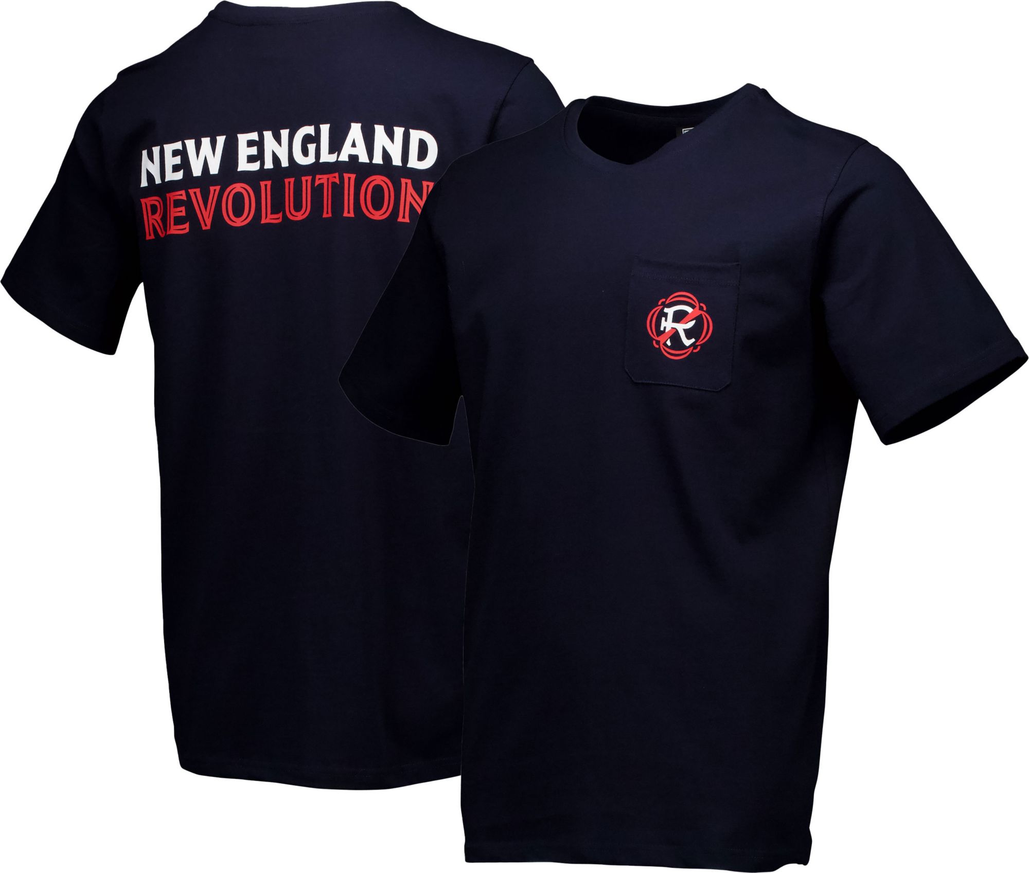Sport Design Sweden Adult New England Revolution Navy Logo Pocket T-Shirt