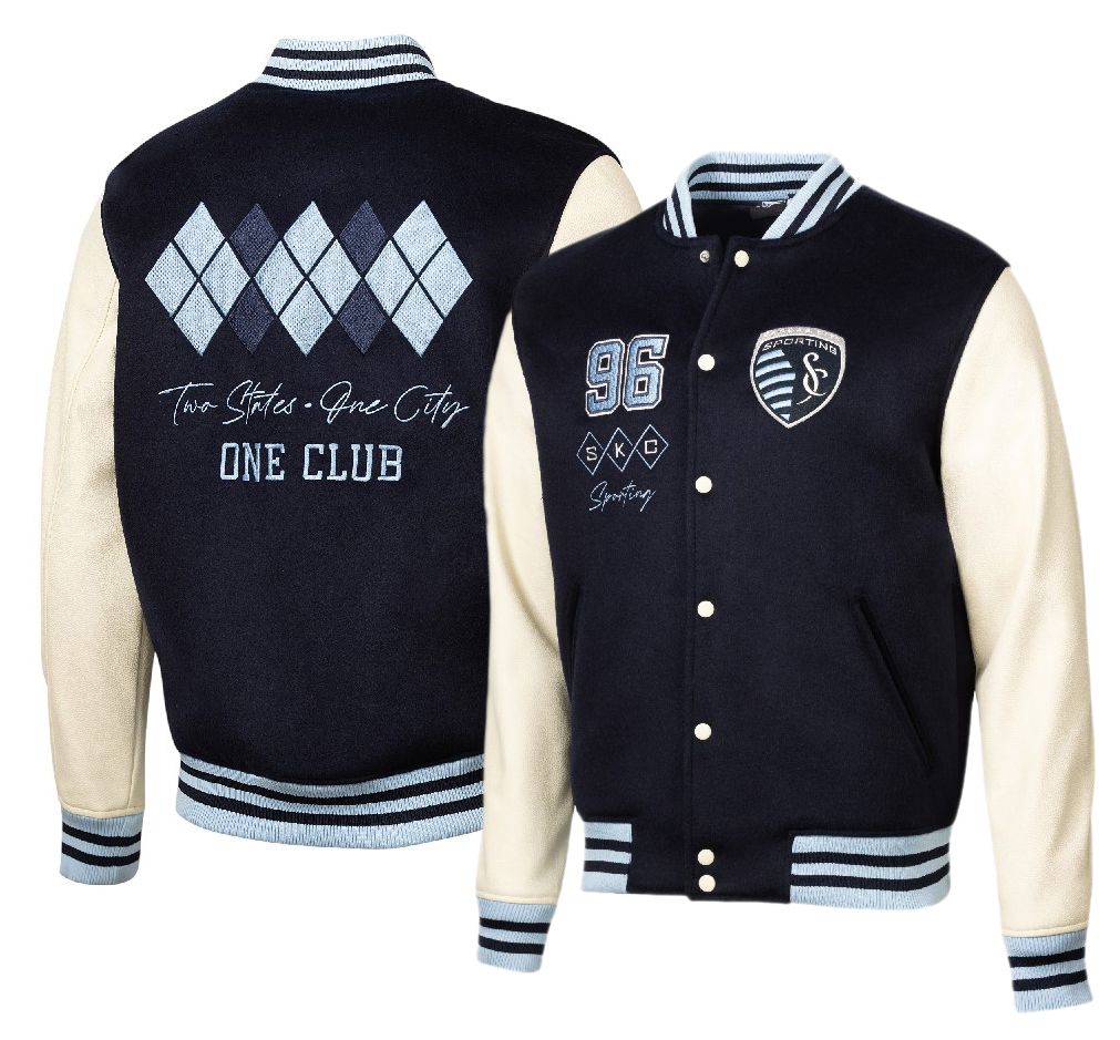 Sport Design Sweden Adult Sporting Kansas City Varsity Patch Navy Jacket