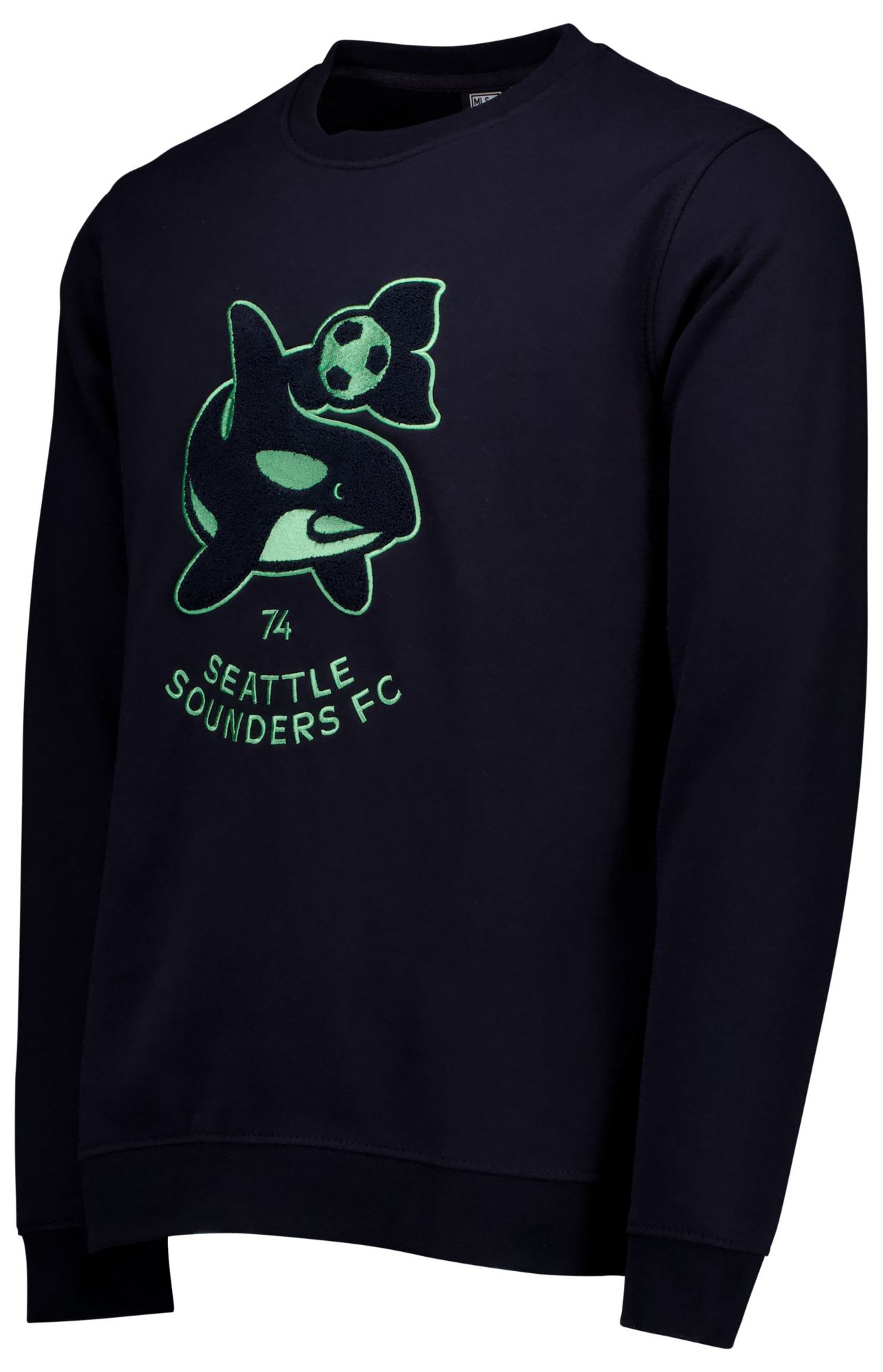 Sport Design Sweden Adult Seattle Sounders Team Logo Navy Crew Sweatshirt