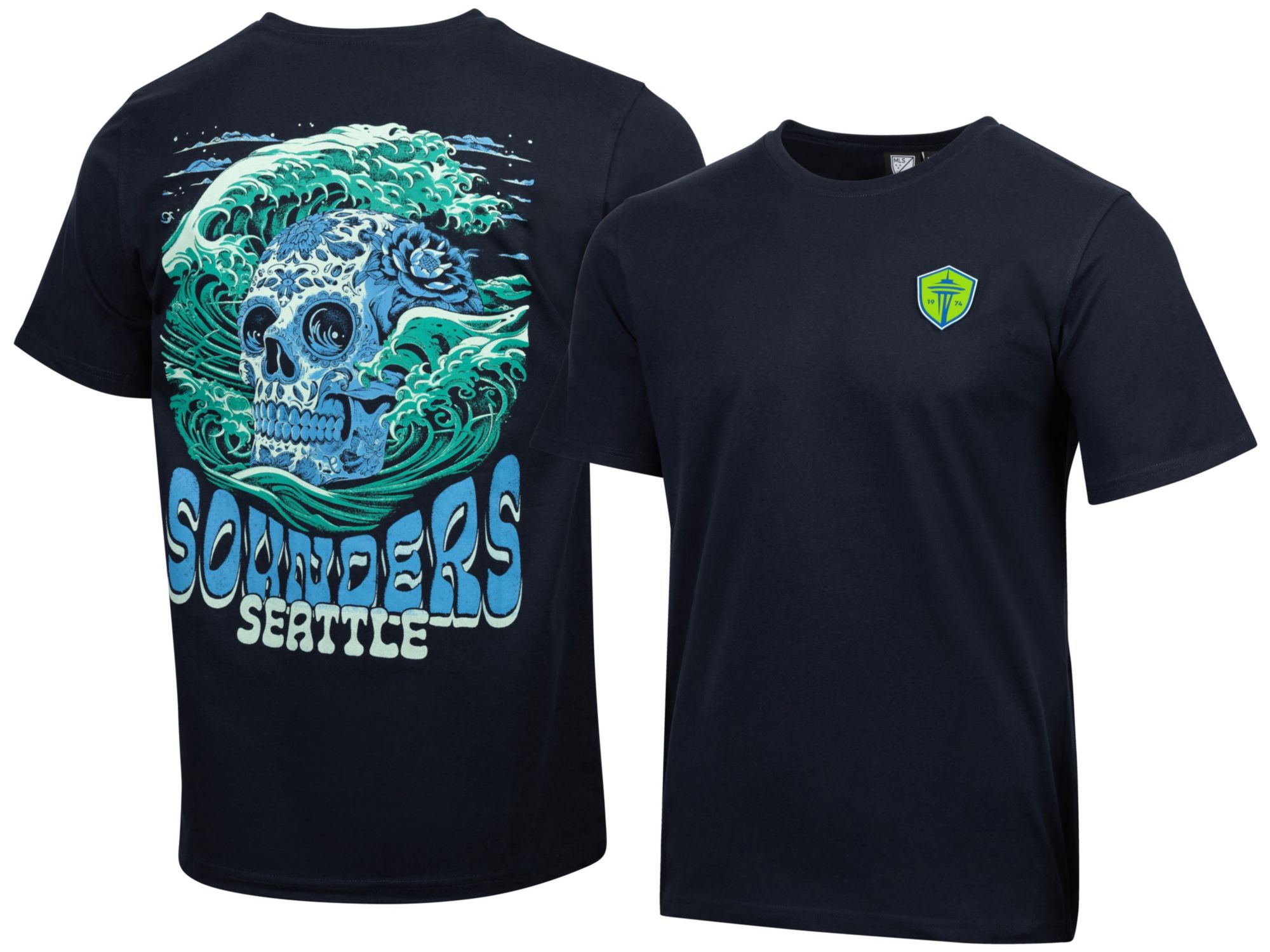 Sport Design Sweden Adult Seattle Sounders Multi Logo Navy T-Shirt