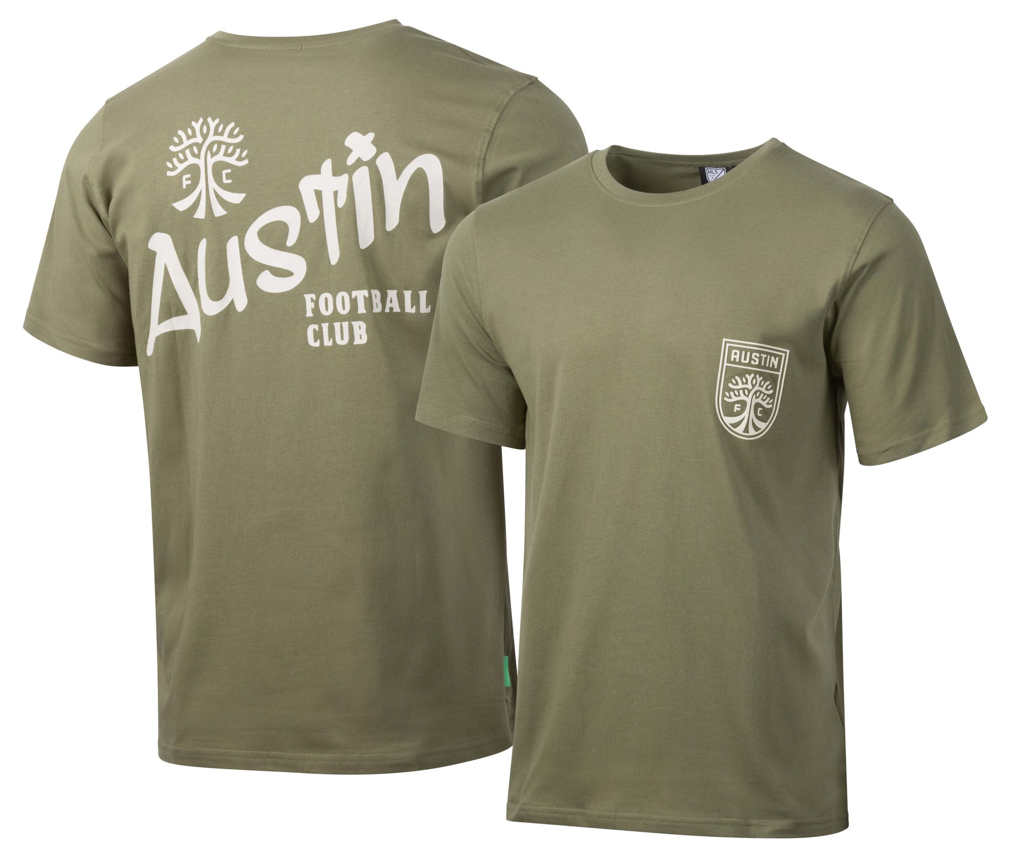 Sport Design Sweden Men's Austin FC Green Script T-Shirt