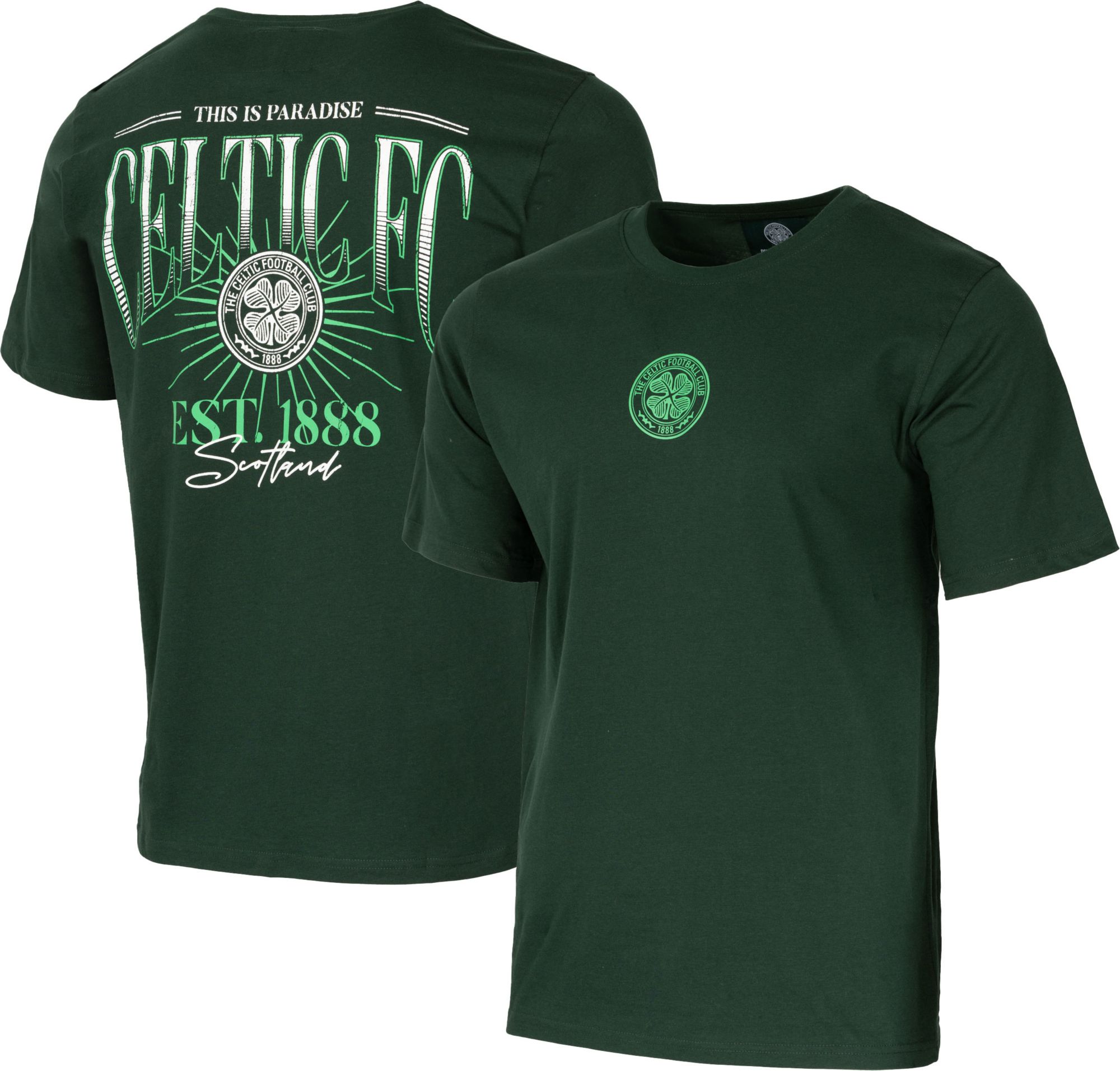 Sport Design Sweden Adult Celtic FC 2023-2024 Retro Graphic Green T-Shirt