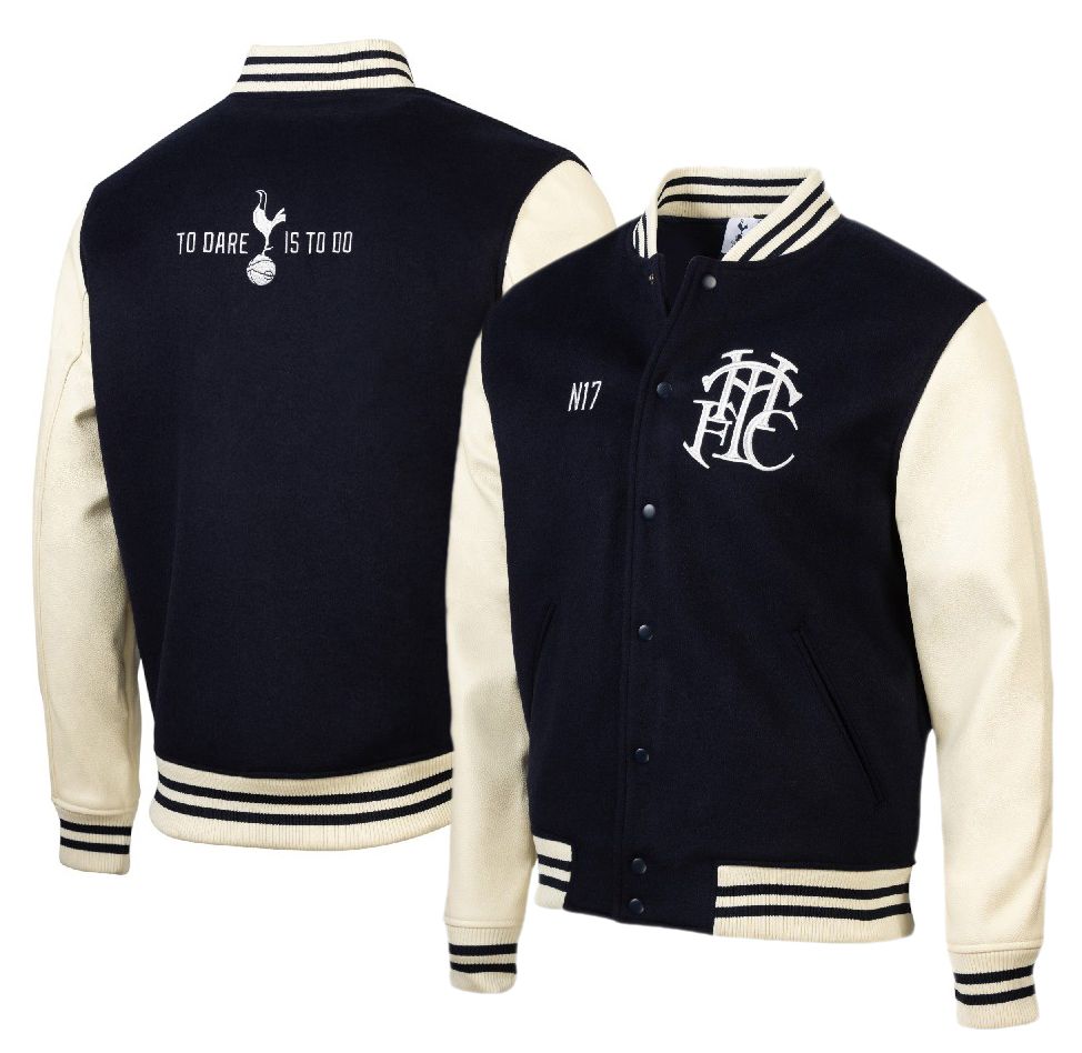Sport Design Sweden Adult Tottenham Hotspur 2023-2024 Varsity Navy Button-Up Jacket