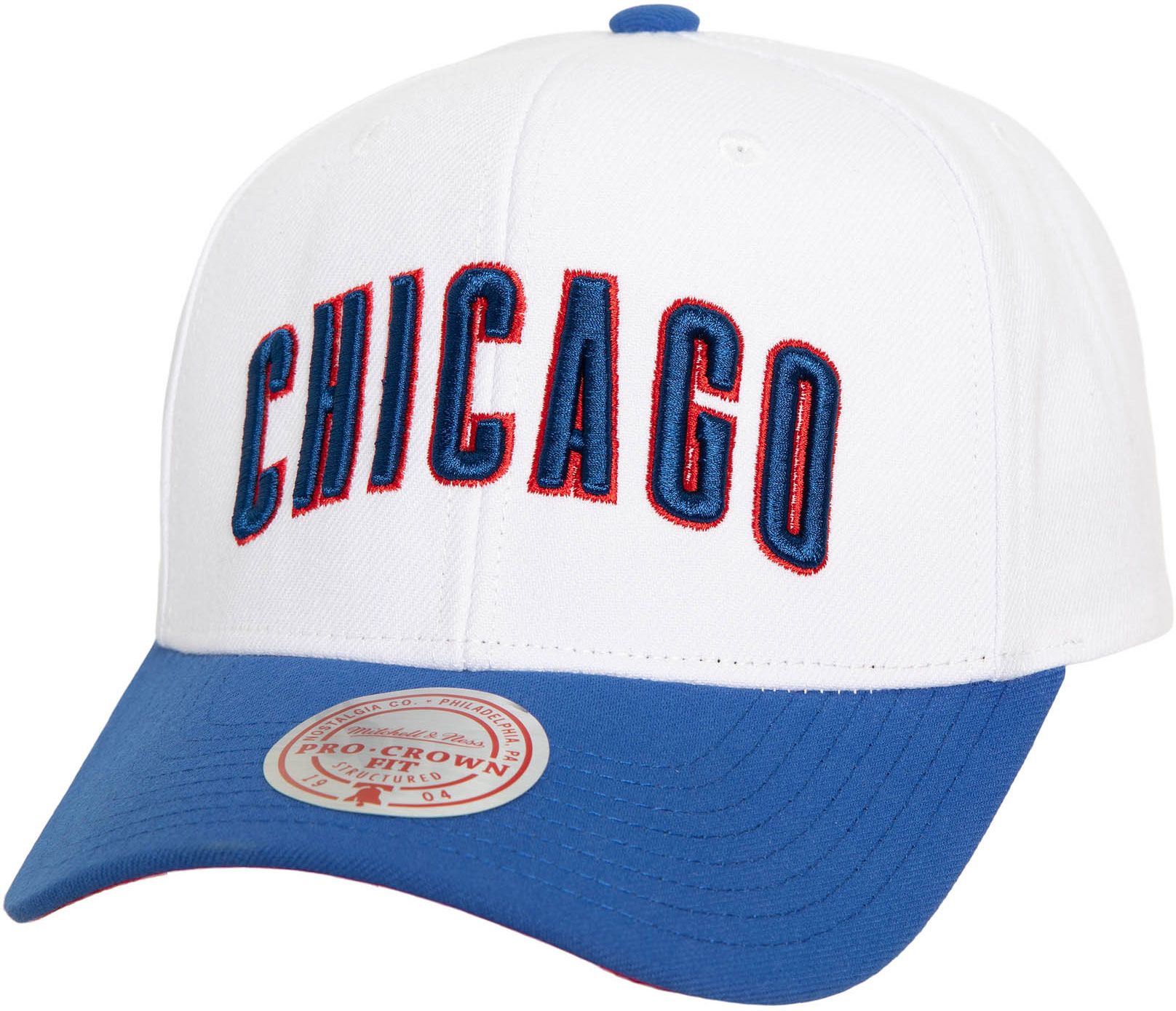 Mitchell &amp; Ness Adult Chicago Cubs White Evergreen Snapback Hat