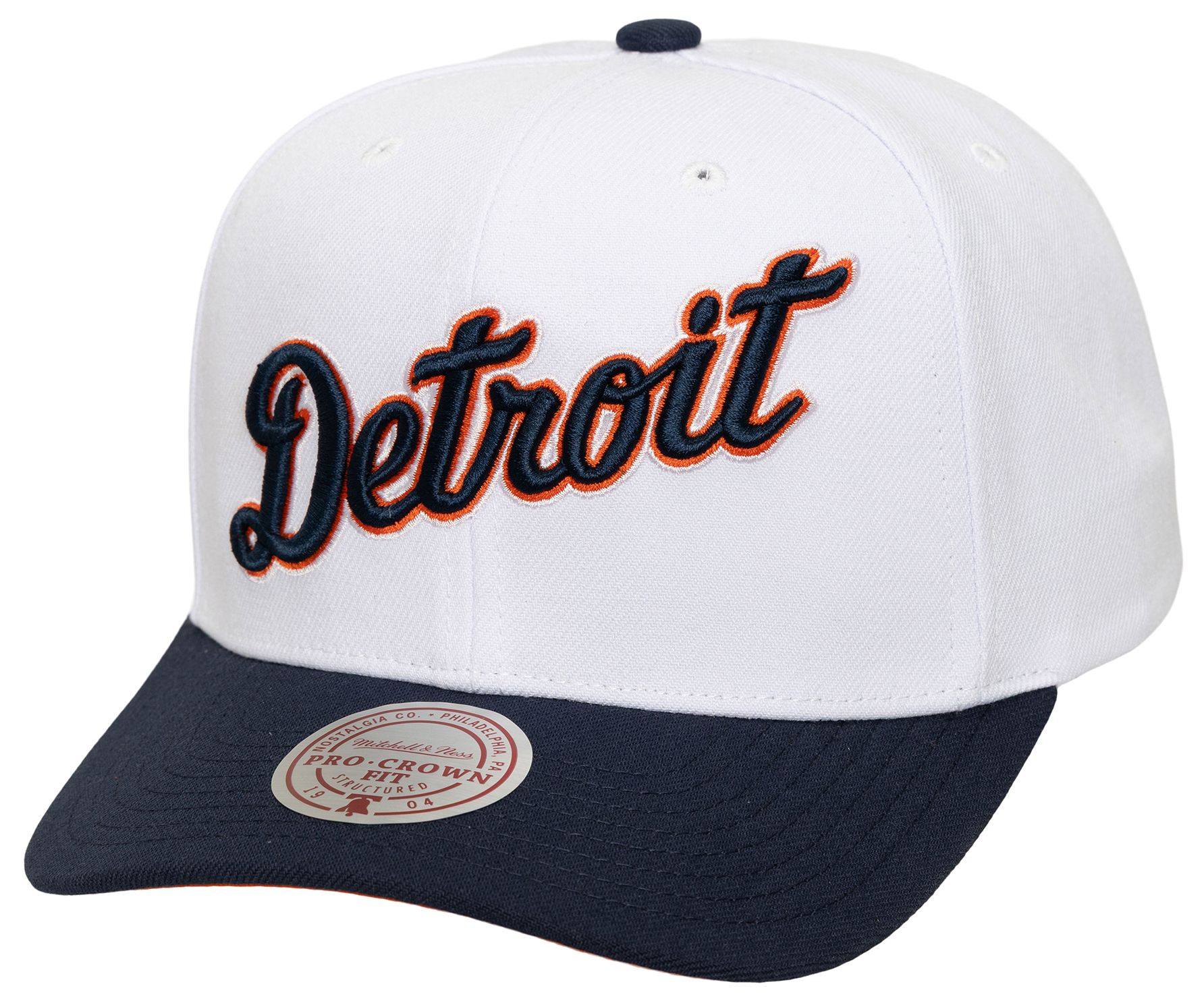 Mitchell &amp; Ness Adult Detroit Tigers White Evergreen Snapback Hat