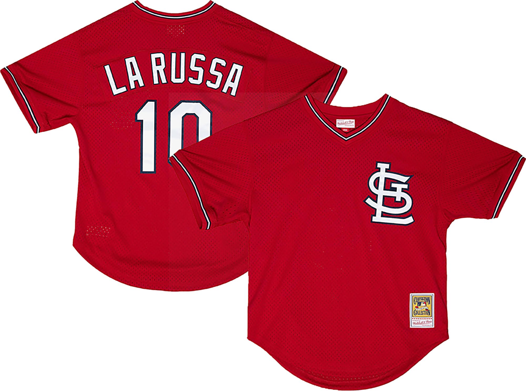 Mitchell & Ness Men's Tony La Russa #10 Scarlet Cooperstown Alternate Mesh Batting Practice Jersey