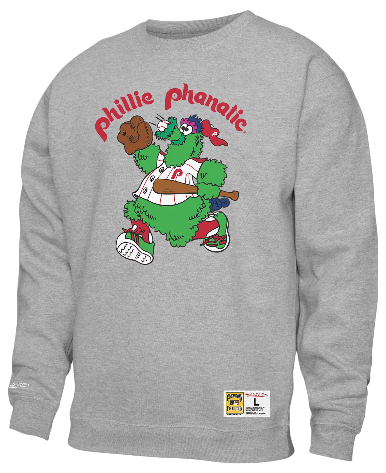 Mitchell &amp; Ness Men's Philadelphia Phillies Gray 'Phan' Crewneck Sweatshirt