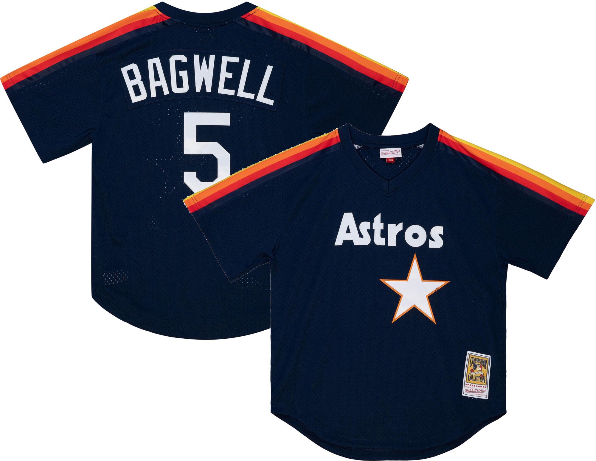 Mitchell & Ness Men's Jeff Bagwell #5 Blue Cooperstown Alternate Mesh Batting Practice Jersey