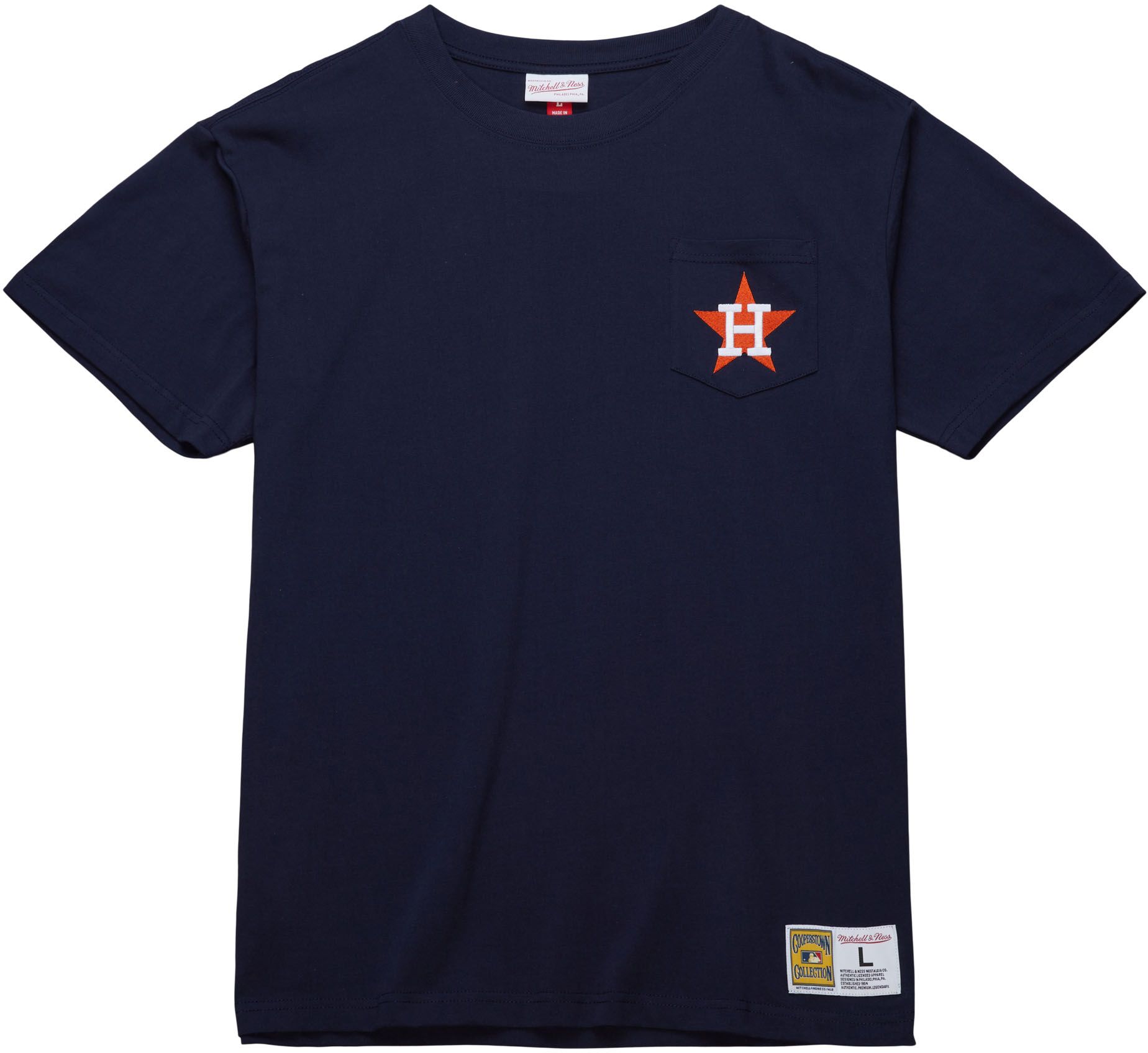 Mitchell &amp; Ness Men's Houston Astros Navy Premium Pocket T-Shirt