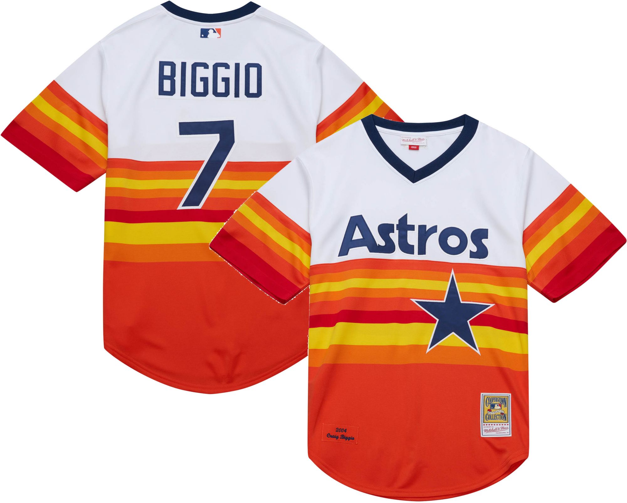 Mitchell & Ness Men's Craig Biggio #7 White Cooperstown Home Authentic Jersey