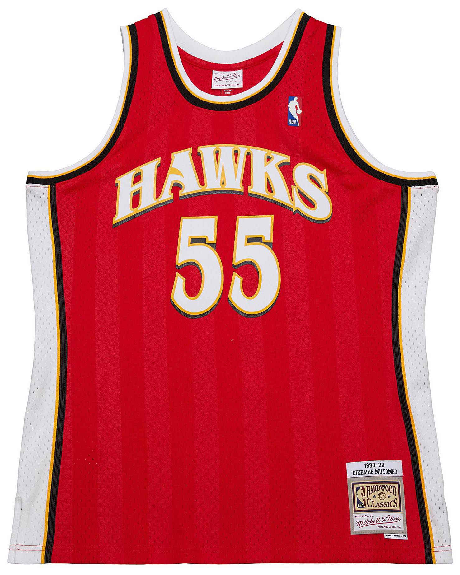 Mitchell &amp; Ness Adult Atlanta Hawks Dikembe Mutombo #55 Swingman '99 Jersey
