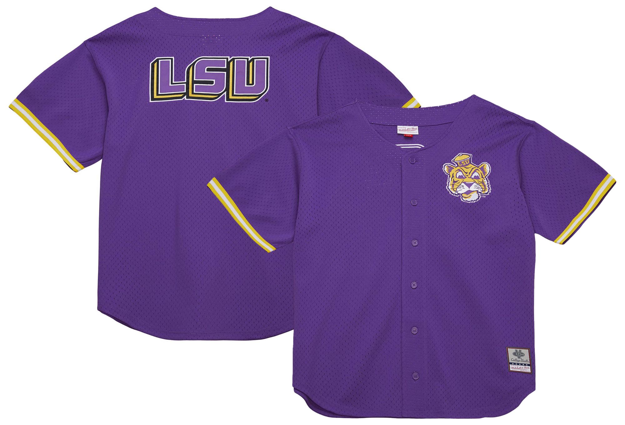 Mitchell &amp; Ness Men's LSU Tigers Purple Gametime Mesh Jersey