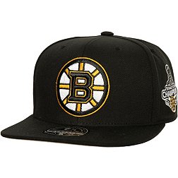 Mitchell & Ness Adult Boston Bruins Patch Black Fitted Hat