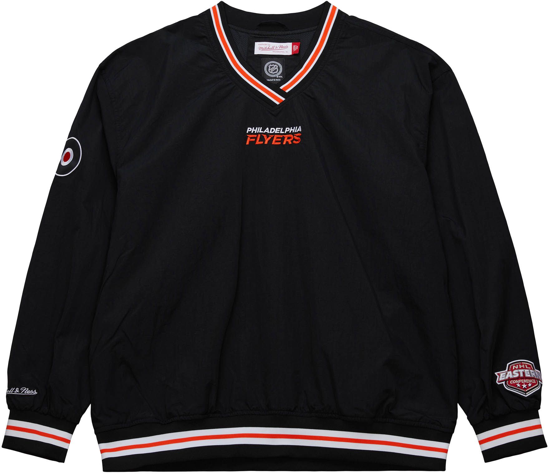 Mitchell &amp; Ness Adult Philadelphia Flyers Classic Logo Black Pullover Jacket