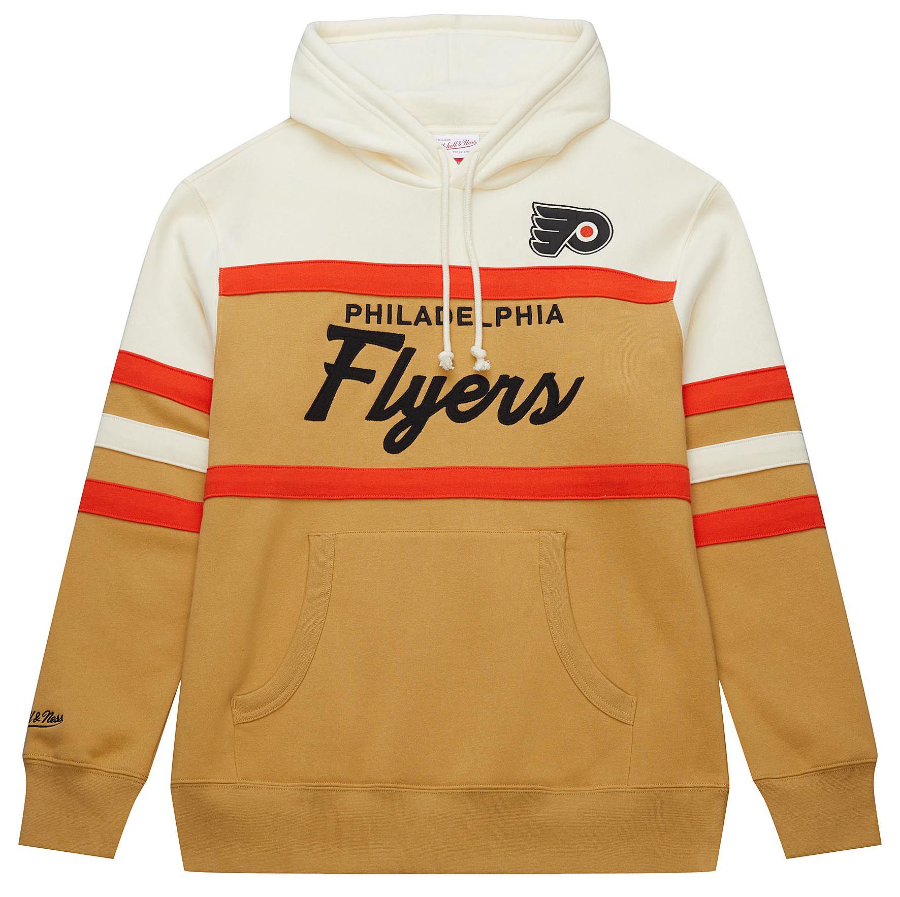 Mitchell & Ness Adult Philadelphia Flyers Head Coach Tan Pullover Hoodie