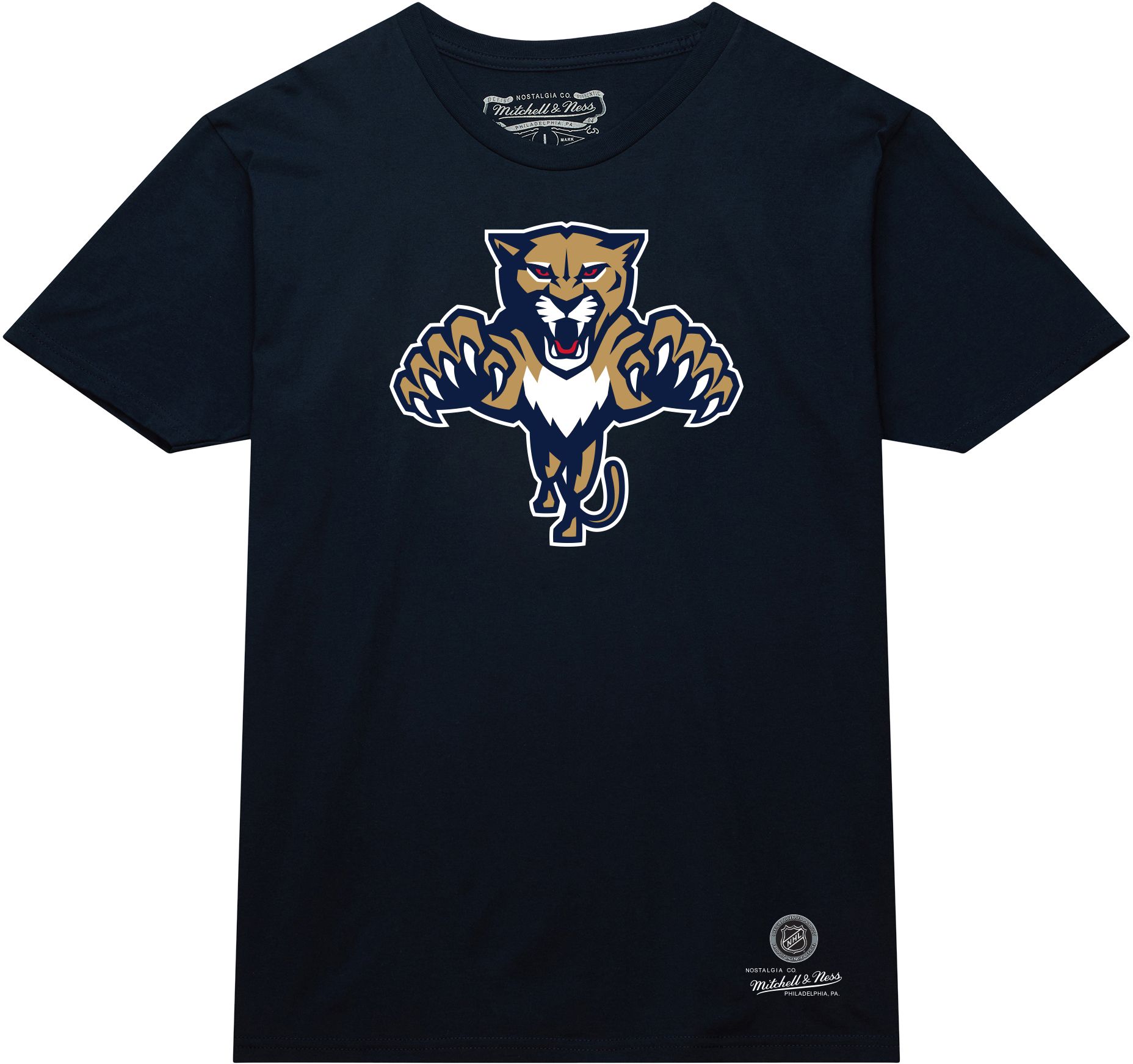 Mitchell & Ness Adult Florida Panthers Alternate Core Logo Navy T-Shirt