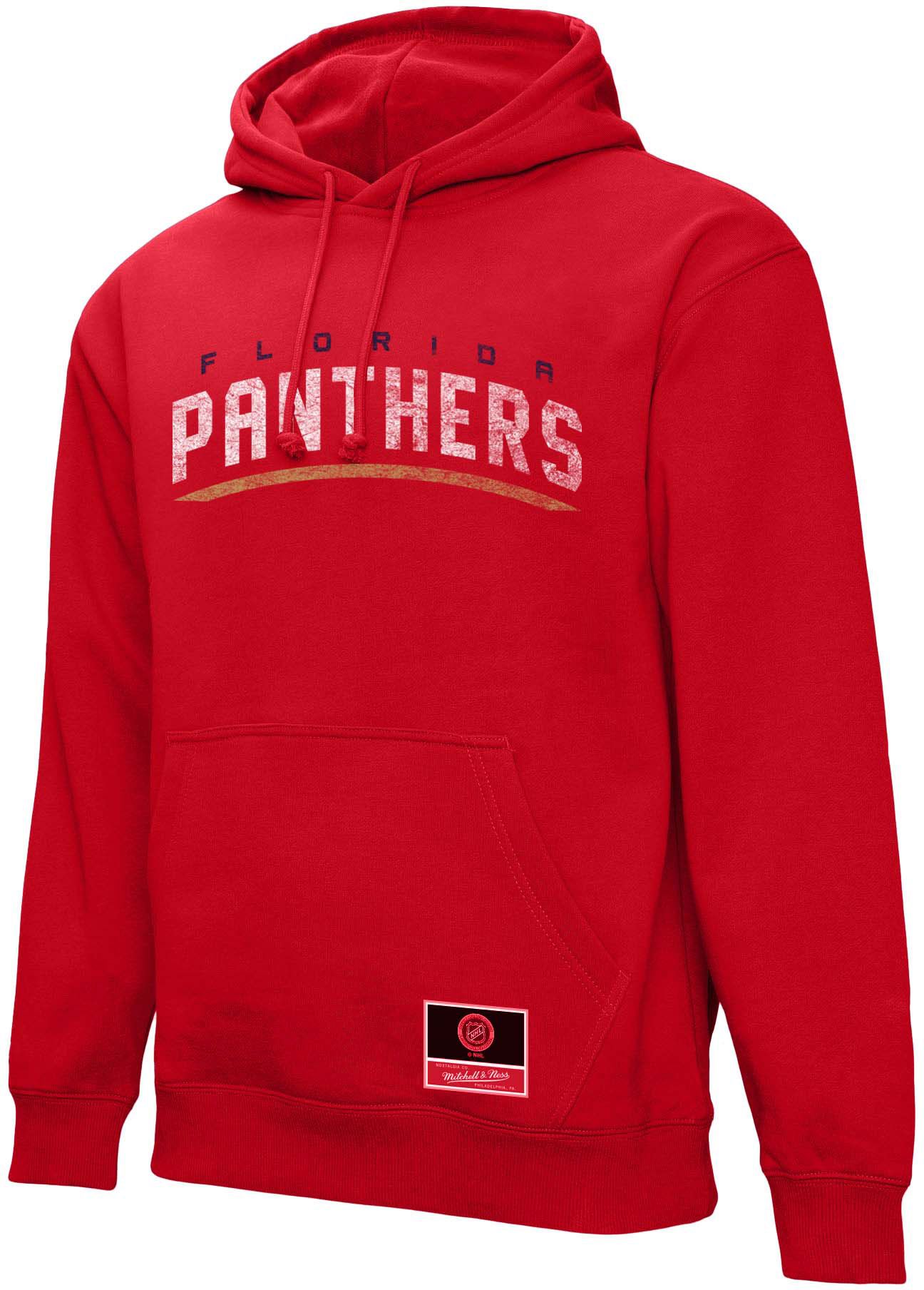 Mitchell & Ness Men's Florida Panthers Red Fleece Wordmark Pullover Hoodie