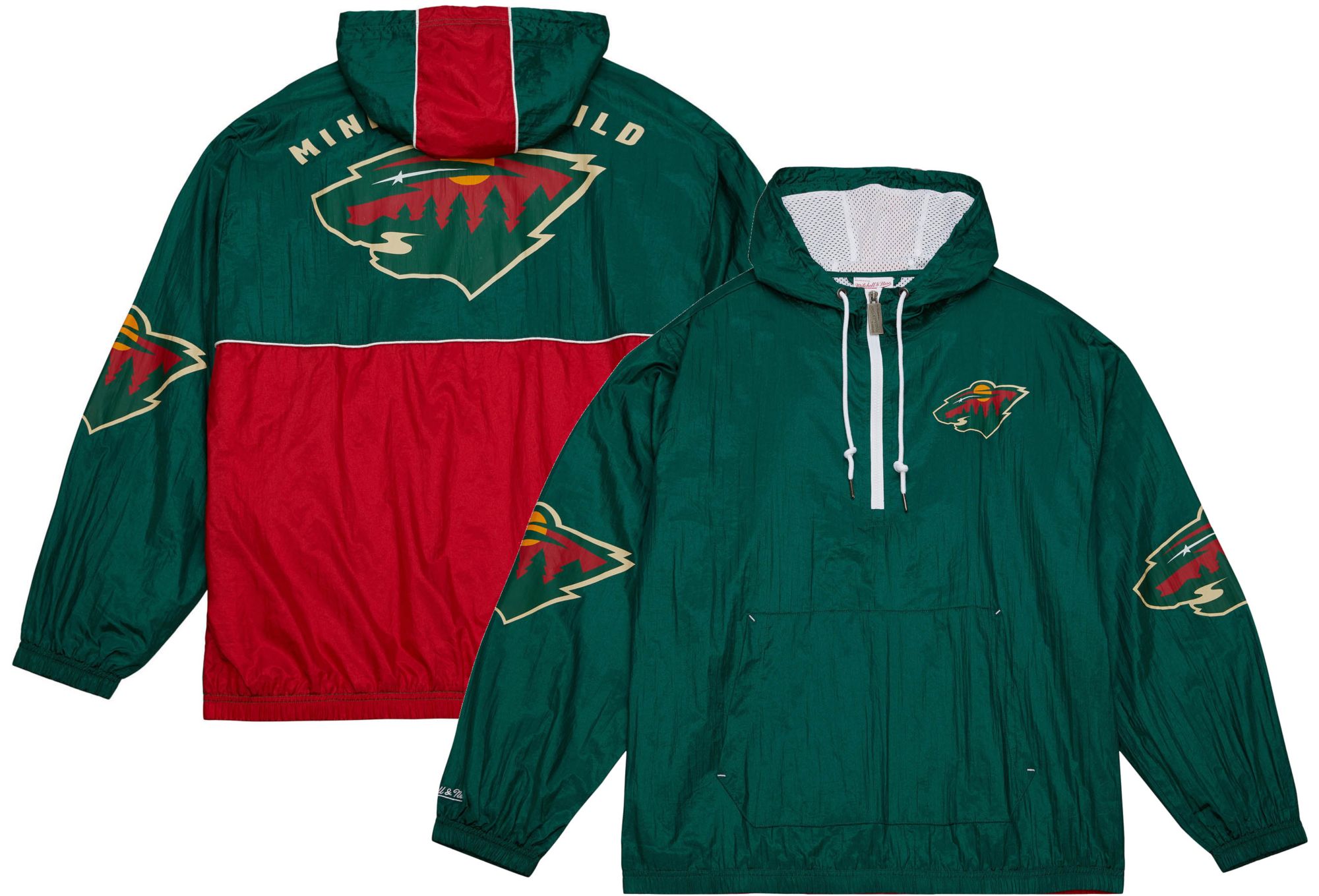 Mitchell & Ness Adult Minnesota Wild 2.0 OG Green Anorak Jacket