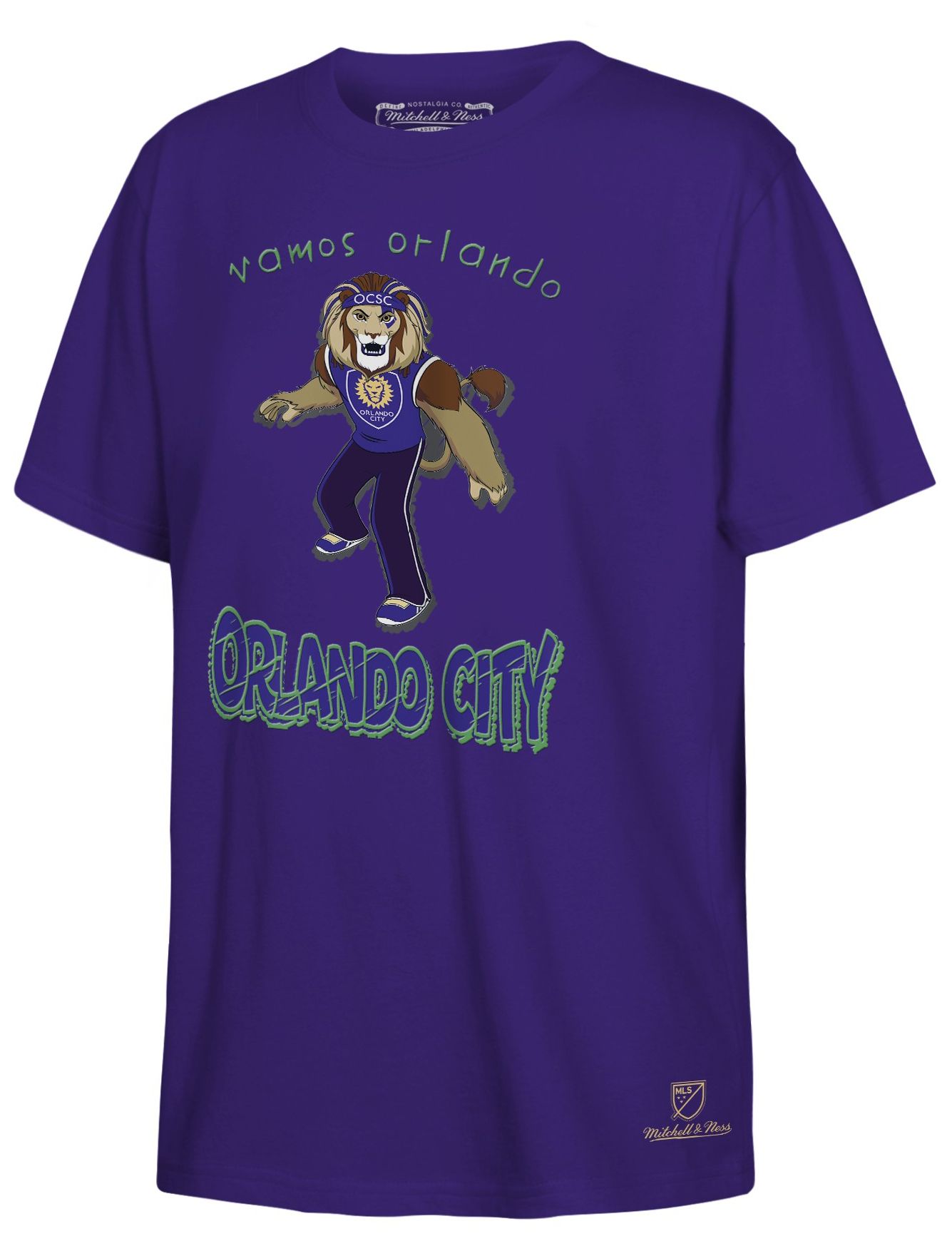 Mitchell &amp; Ness Youth Orlando City Purple Mascot T-Shirt