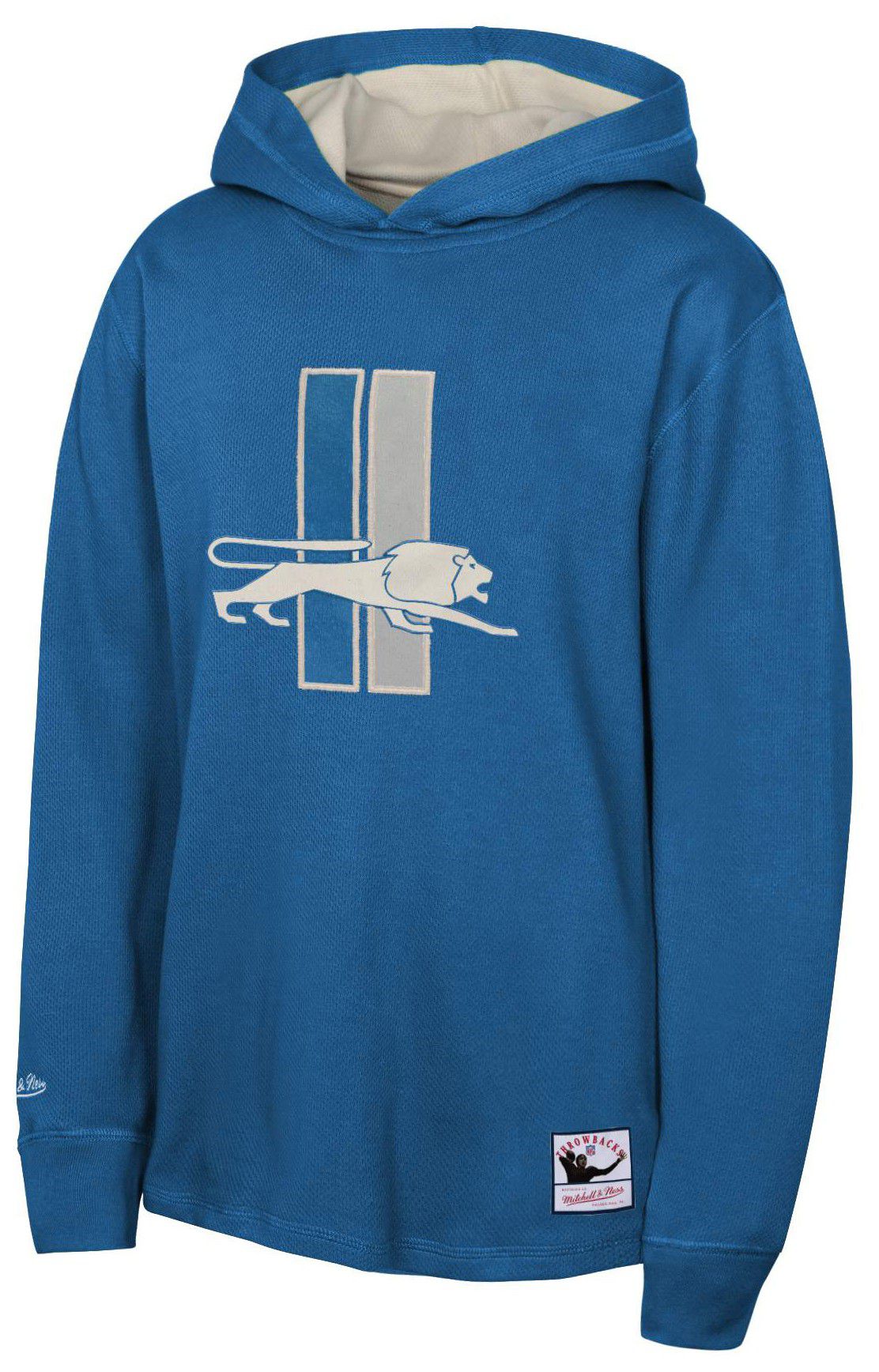 Mitchell &amp; Ness Youth Detroit Lions Thermal Blue Hoodie