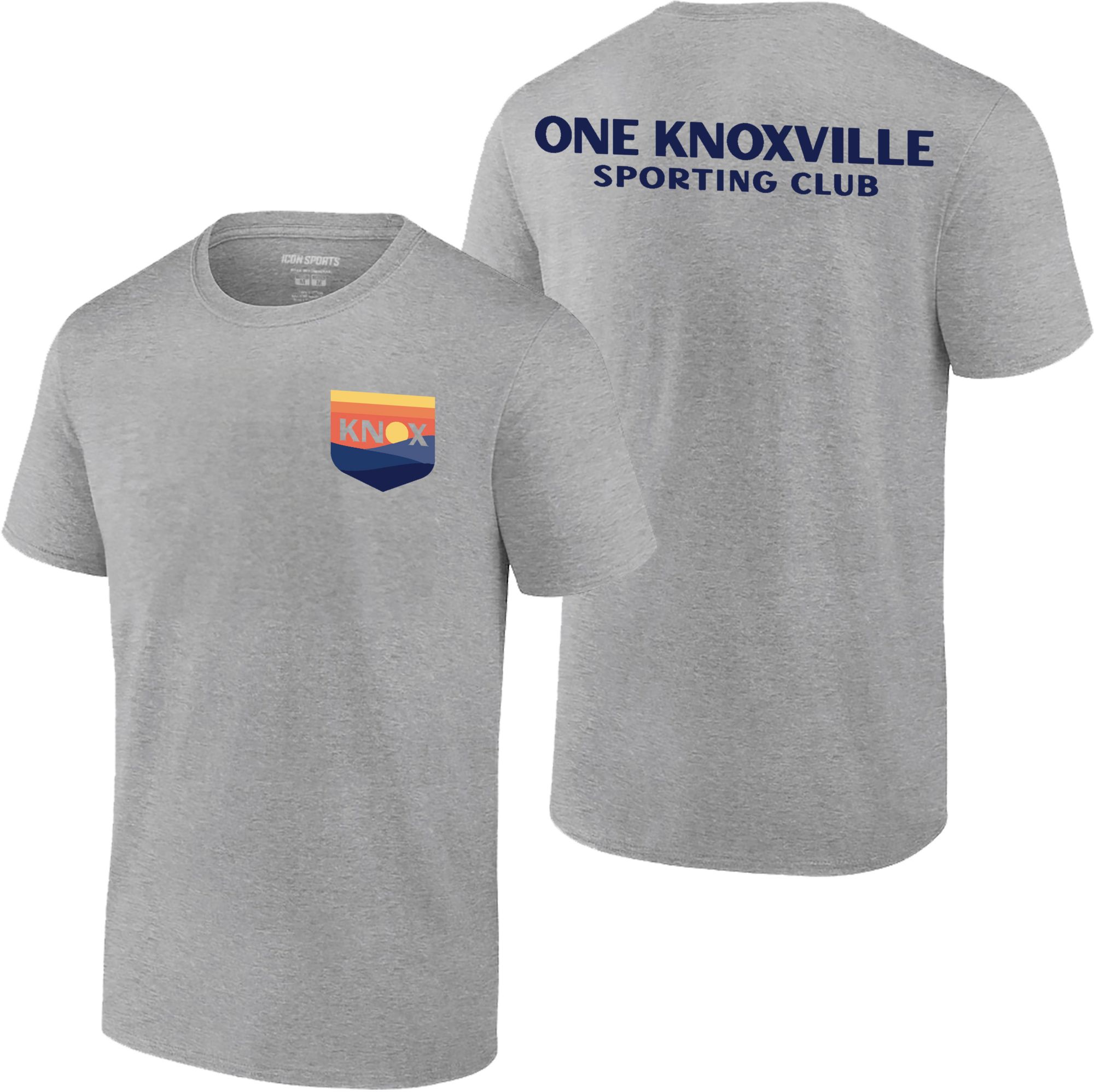Icon Sports Group Men's One Knoxville SC 2-Hit Grey T-Shirt