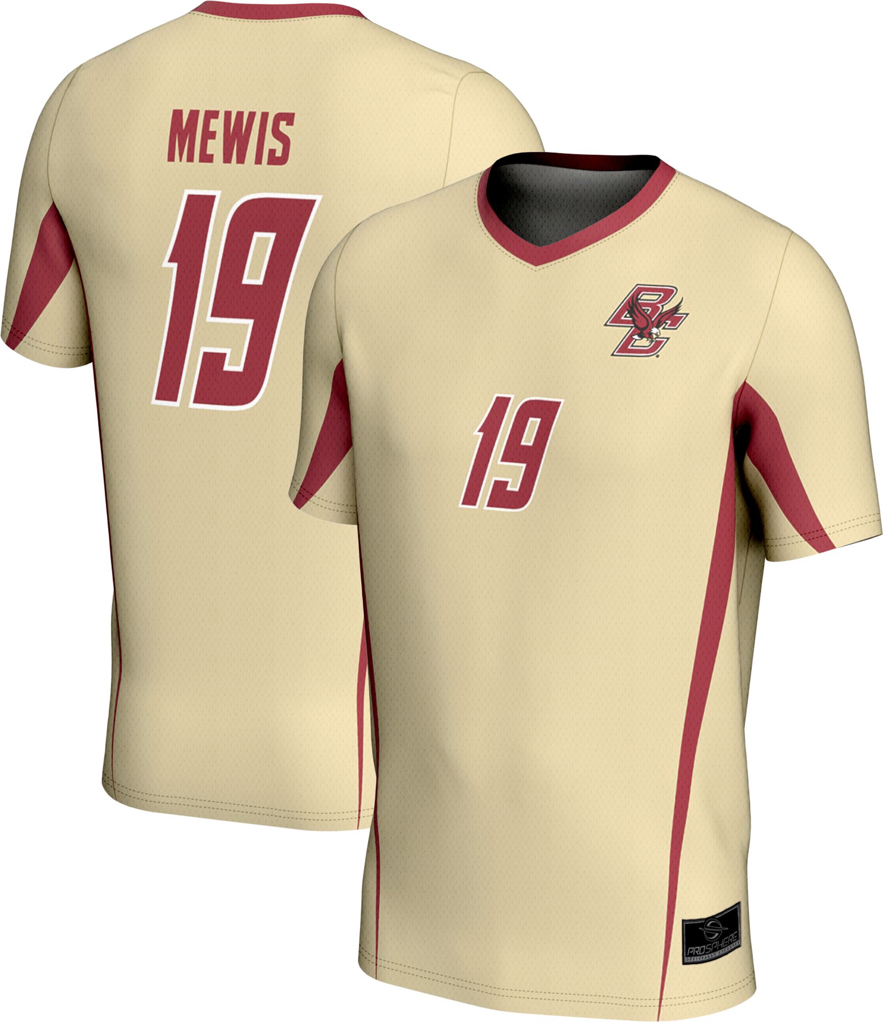 Prosphere Adult Boston College Eagles #19 Gold Sam Mewis Full Sublimated Throwback Replica Soccer Jersey