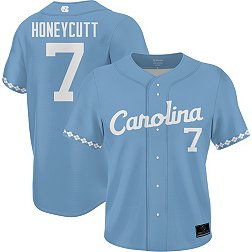 Prosphere Men's North Carolina Tar Heels #7 Carolina Blue Vance Honeycutt Full Button Baseball Jersey