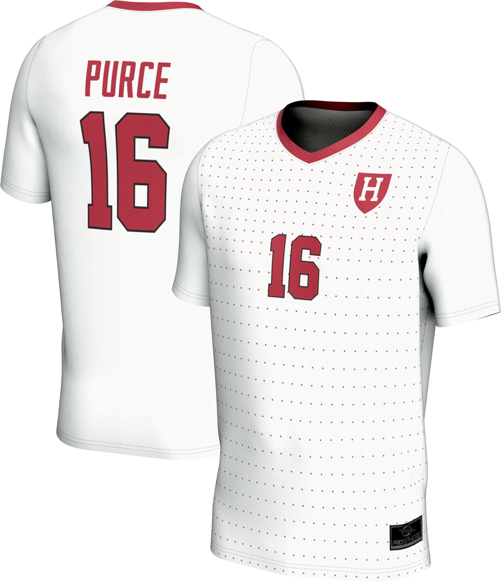 Prosphere Women's Harvard Crimson #16 White Midge Purce Replica Alumni Full Sublimated Soccer Jersey
