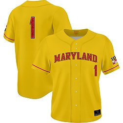 Prosphere Youth Maryland Terrapins #1 Gold Full Button Alternate Baseball Jersey