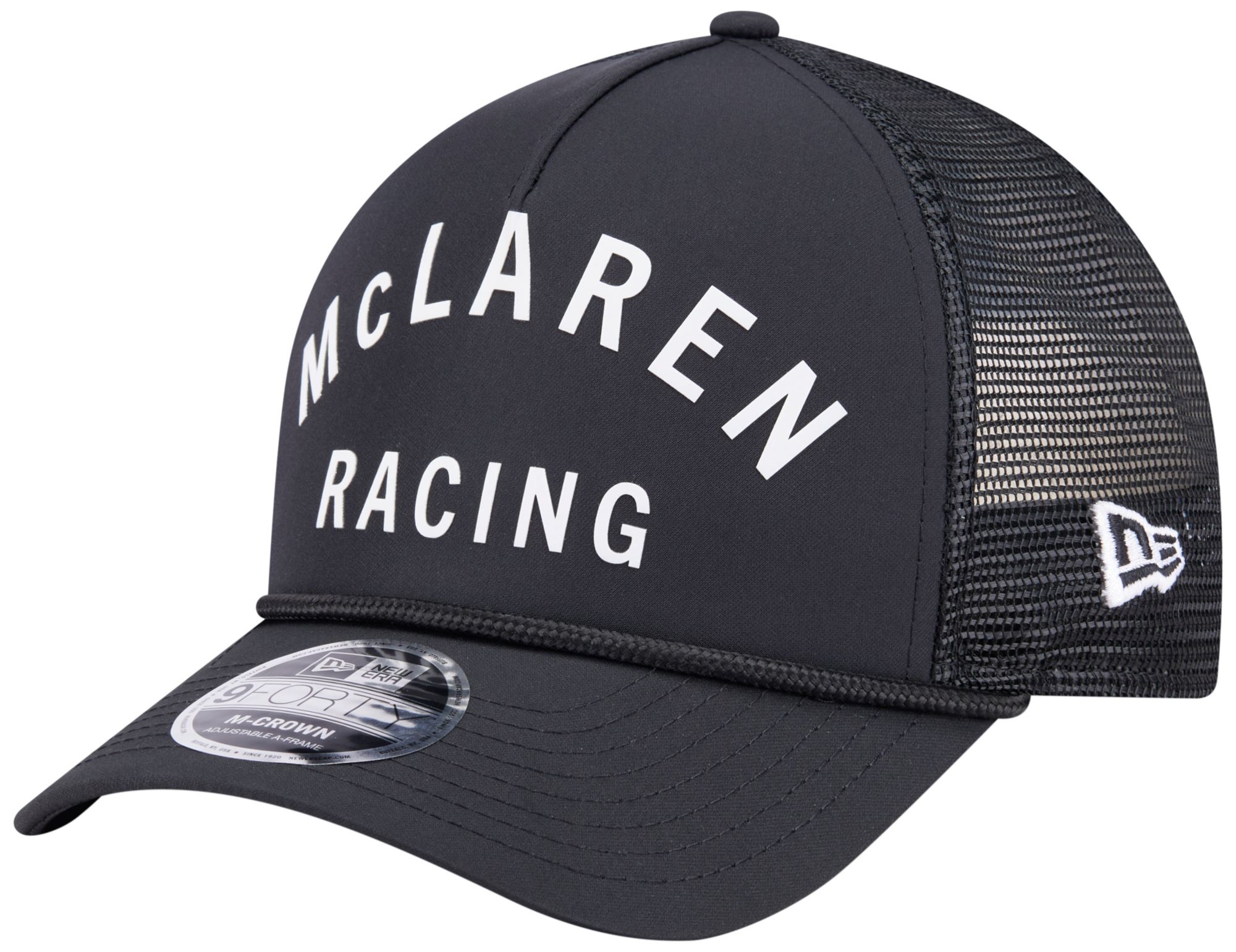 New Era Adult Nascar McLaren F1 Black 9Forty Trucker Adjustable Hat