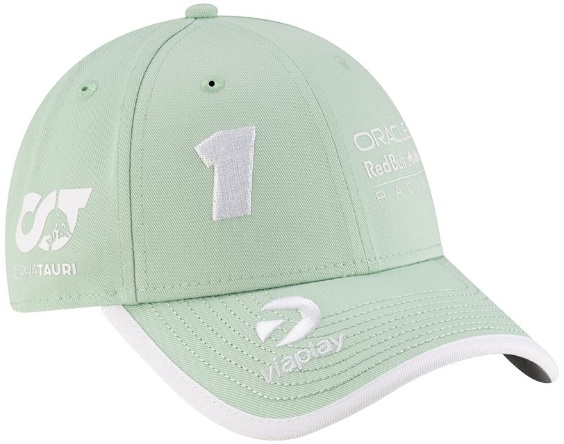 New Era Adult Red Bull Racing Green Miami Max Verstappen #1 9Forty Adjustable Hat