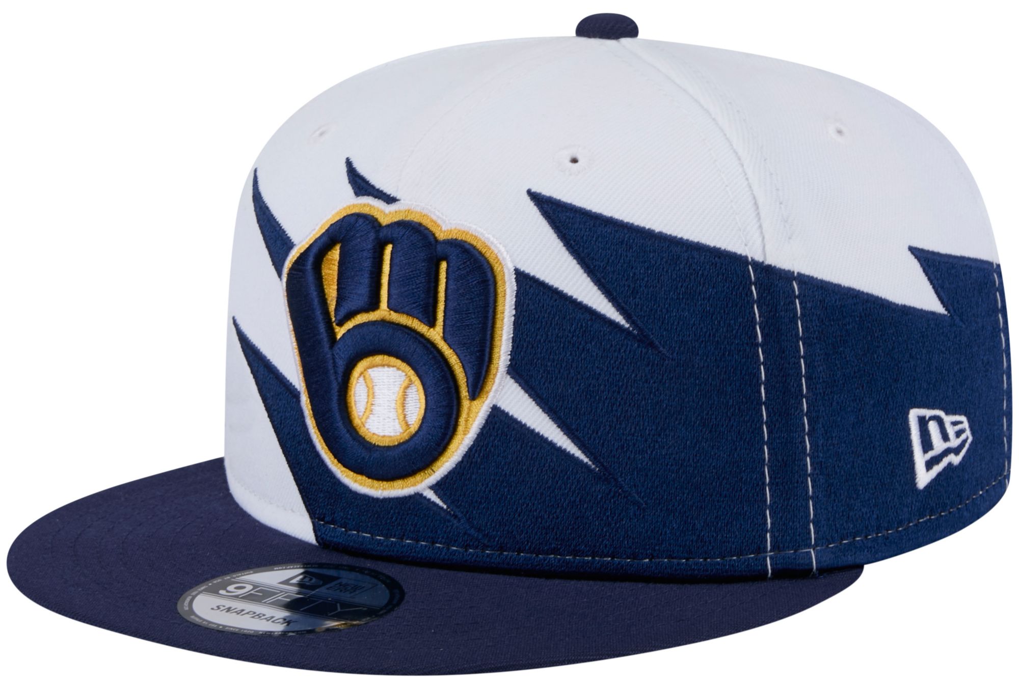 New Era Adult Milwaukee Brewers Blue Jagged 9Fifty Adjustable Hat