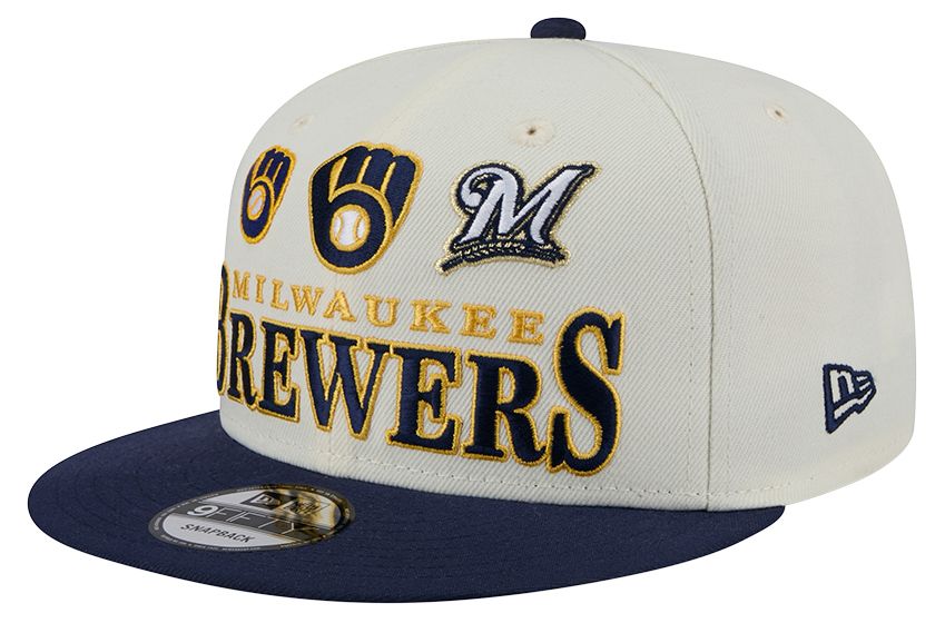 New Era Adult Milwaukee Brewers White Archive 9Fifty Adjustable Hat