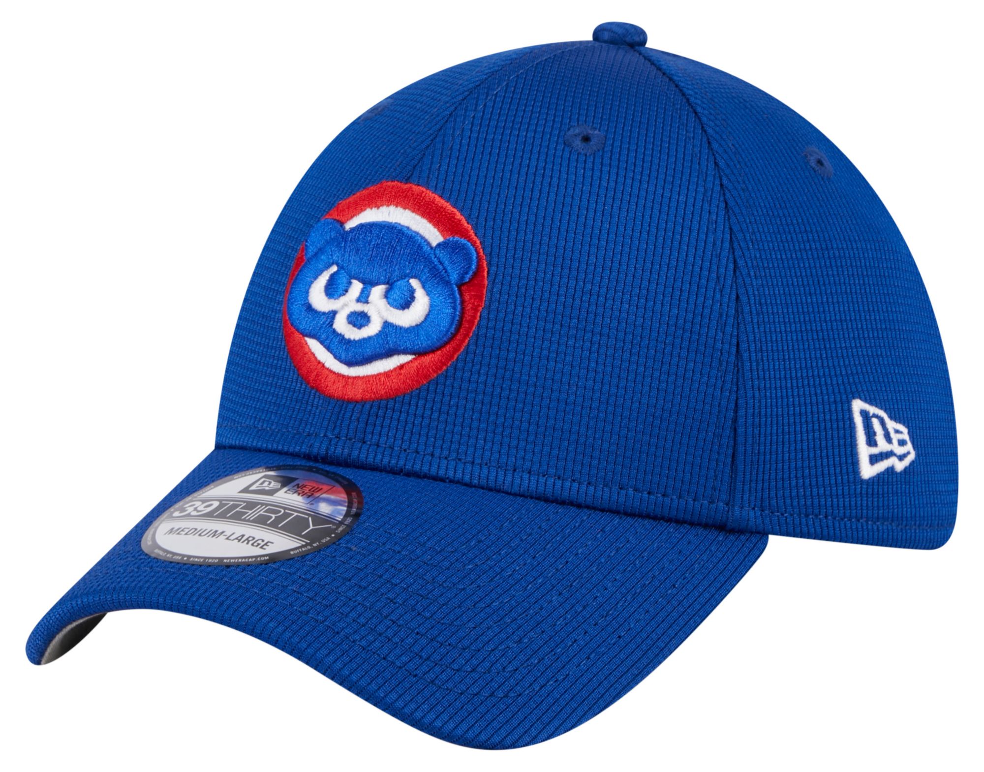New Era Adult Chicago Cubs Batting Practice Blue 39Thirty Stretch Fit Hat