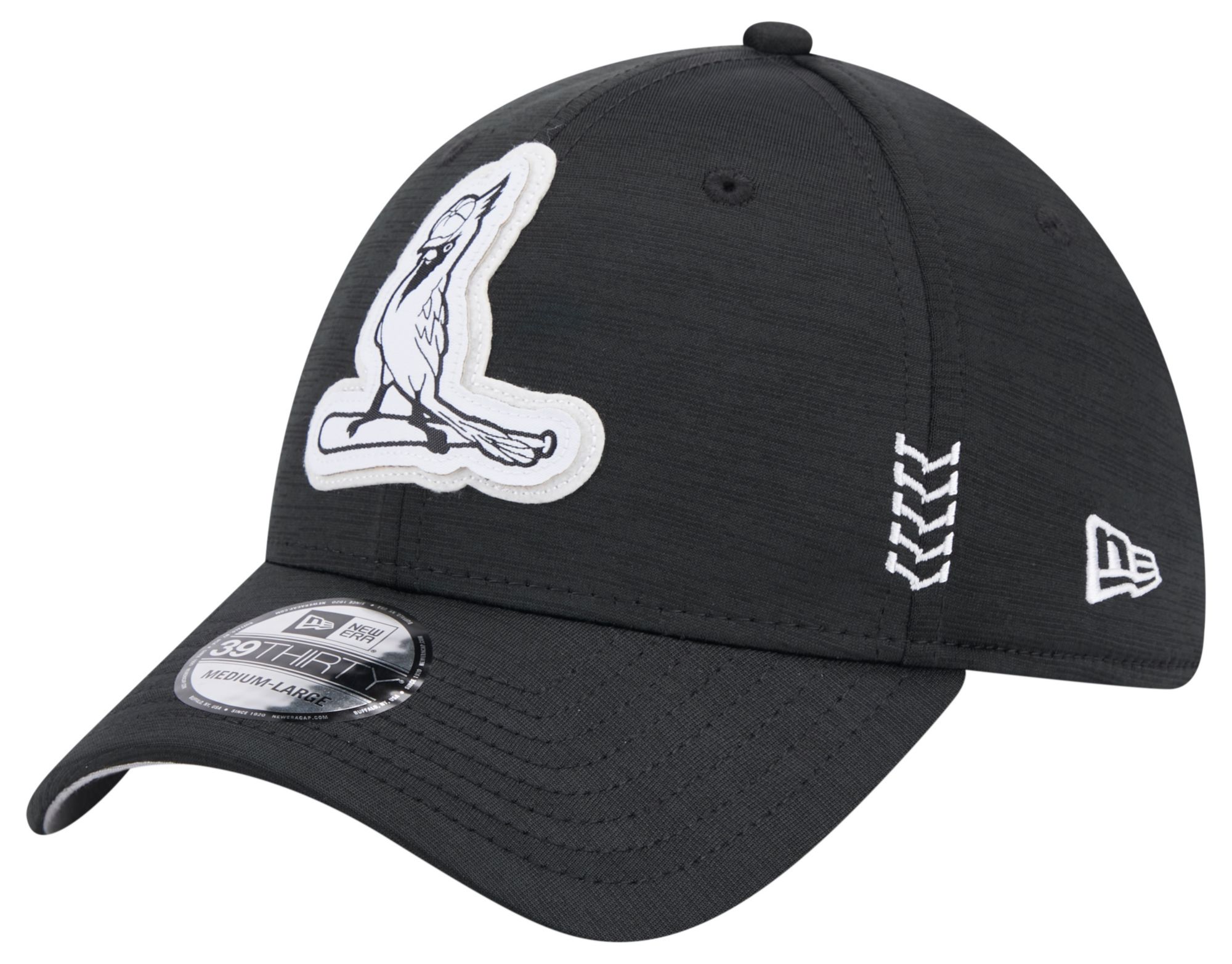 New Era Adult St. Louis Cardinals Clubhouse Black 39Thirty Stretch Fit Hat