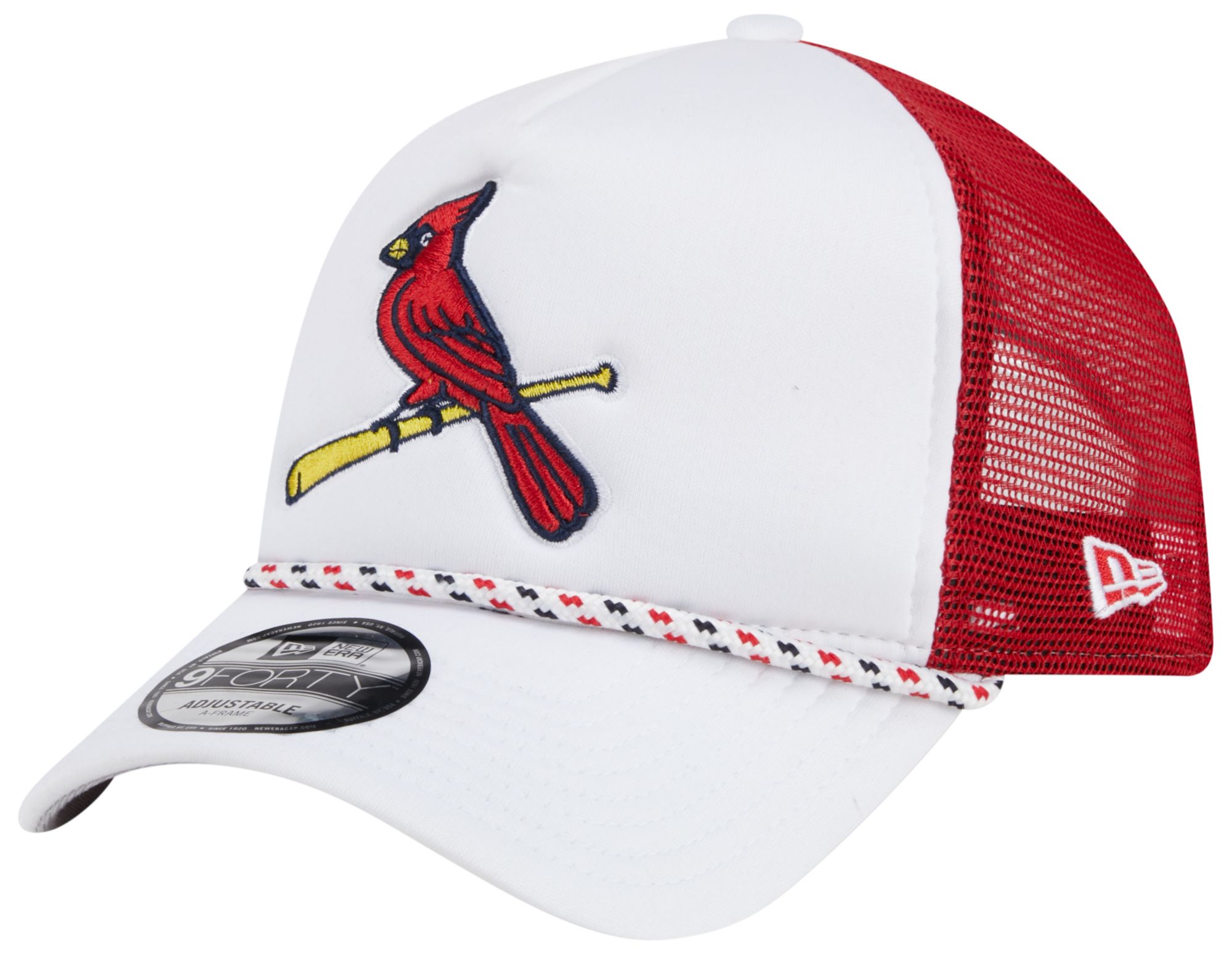 New Era Adult St Louis Cardinals White 9Forty Court Trucker Adjustable Hat