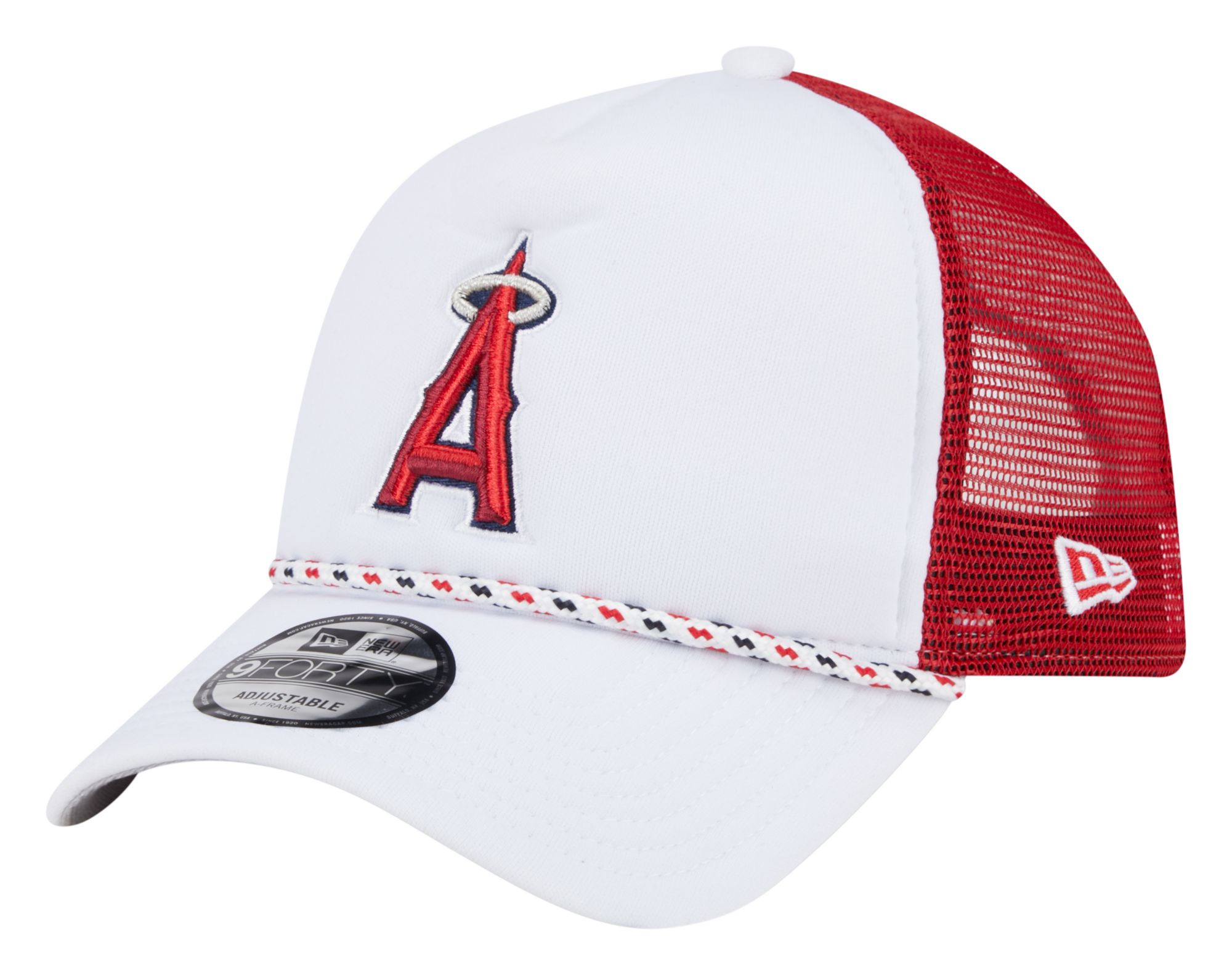 New Era Adult Los Angeles Angels White 9Forty Court Trucker Adjustable Hat