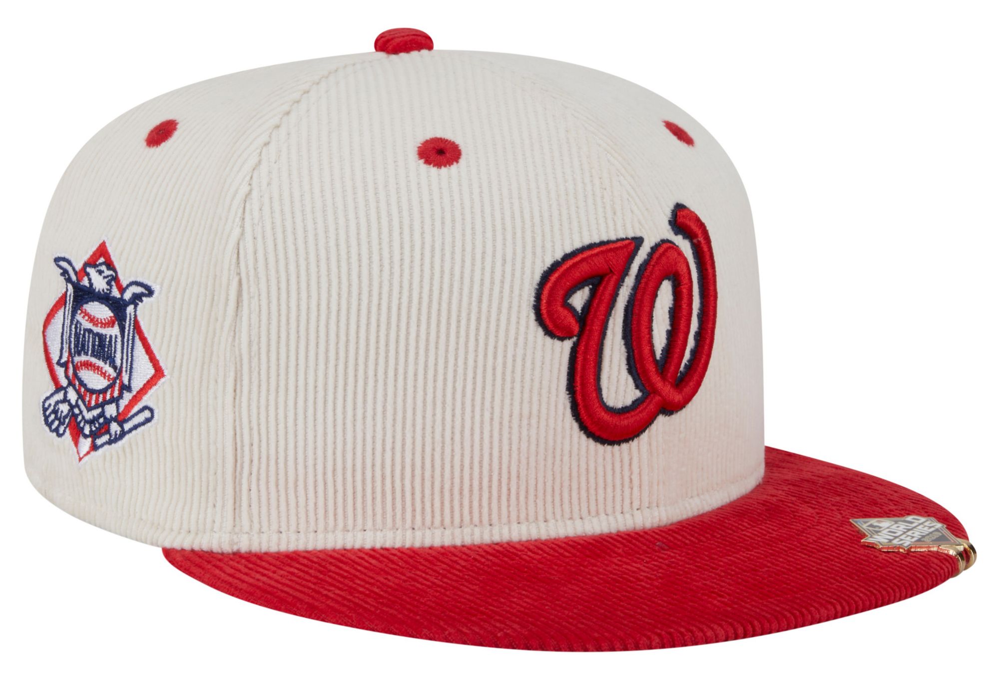 New Era Adult Washington Nationals Cream 2Tone Corduroy 59Fifty Fitted Hat