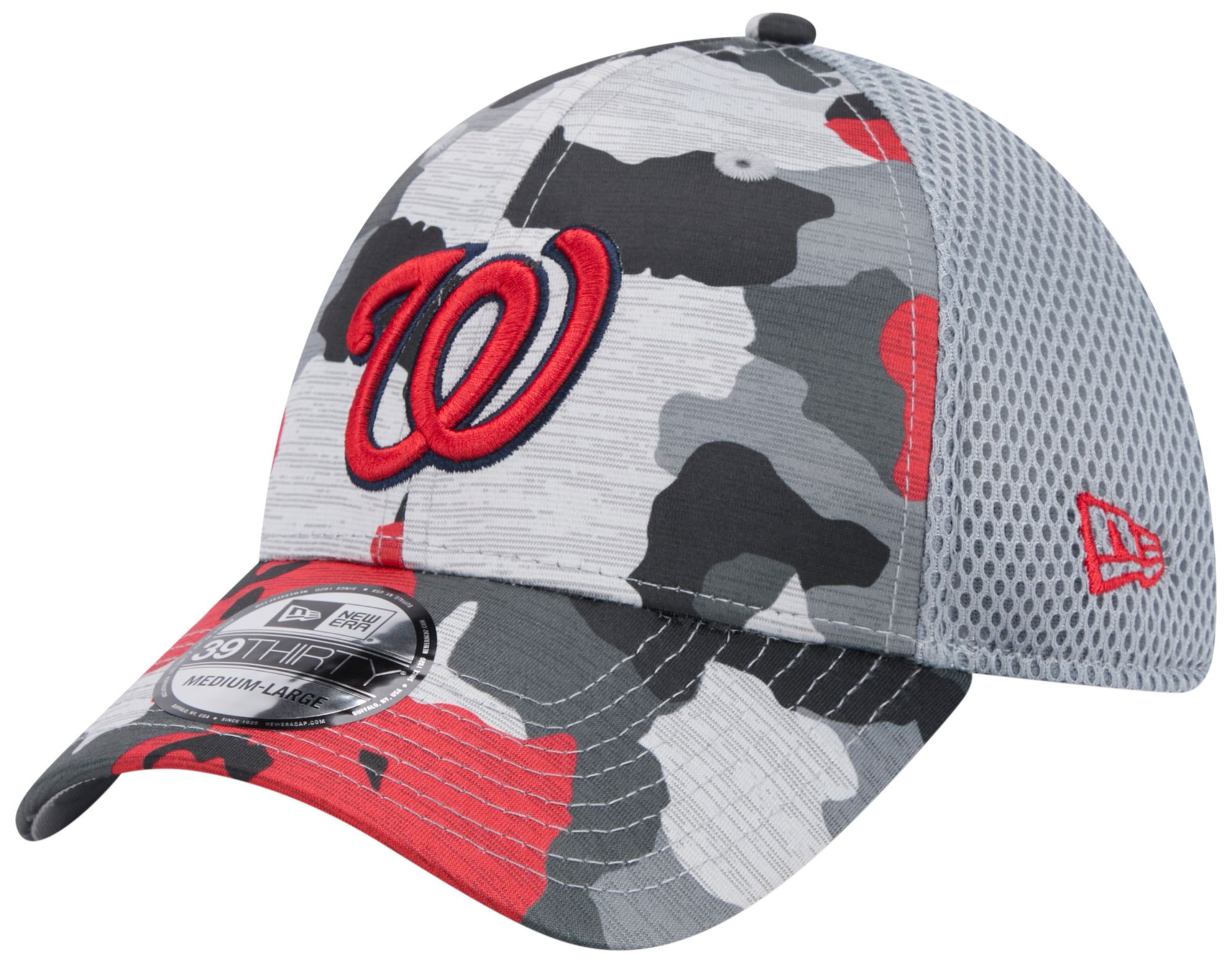 New Era Adult Washington Nationals Gray 39Thirty Active Stretch Fit Hat