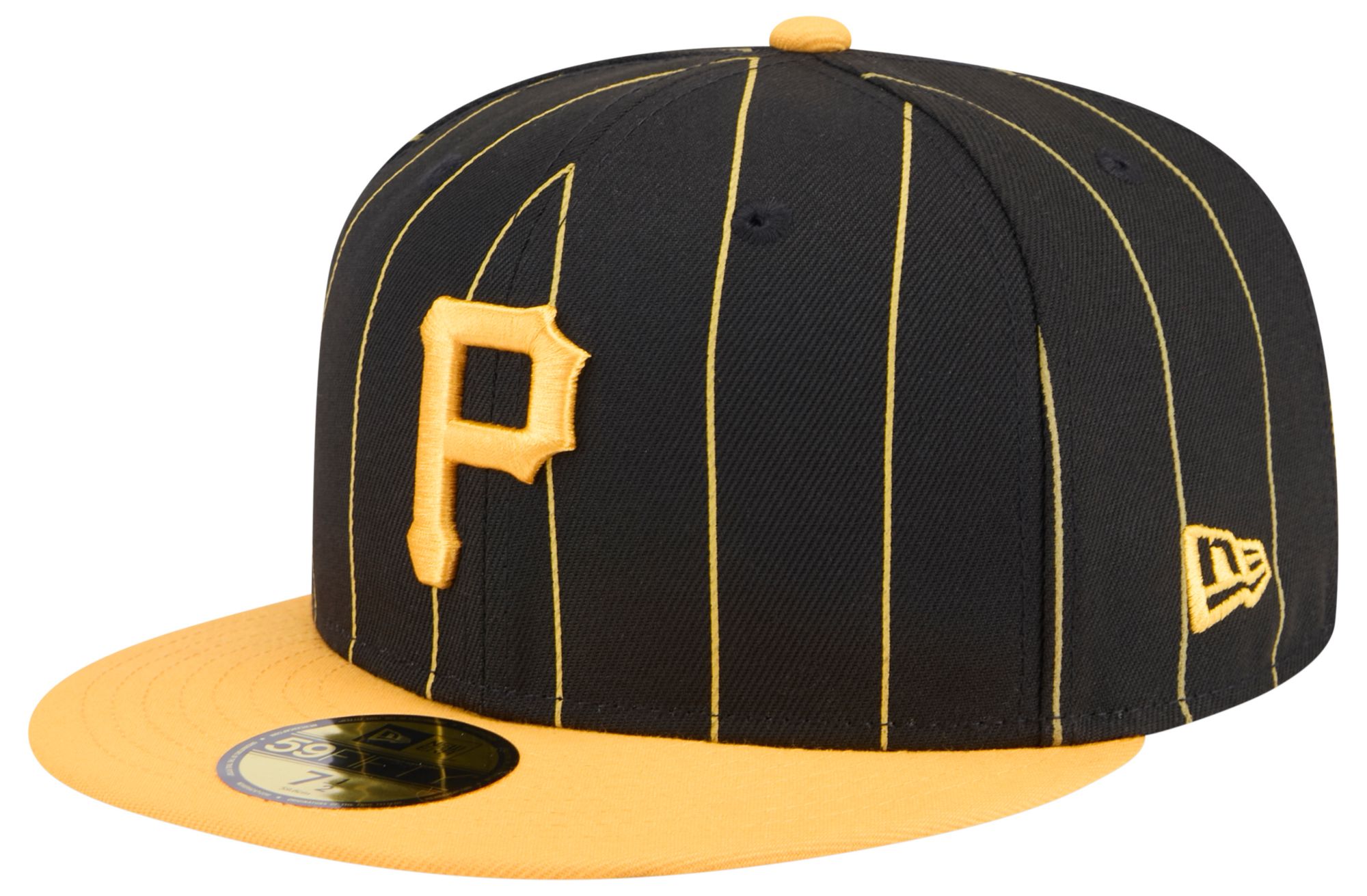 New Era Adult Pittsburgh Pirates Black Throwback 59Fifty Fitted Hat