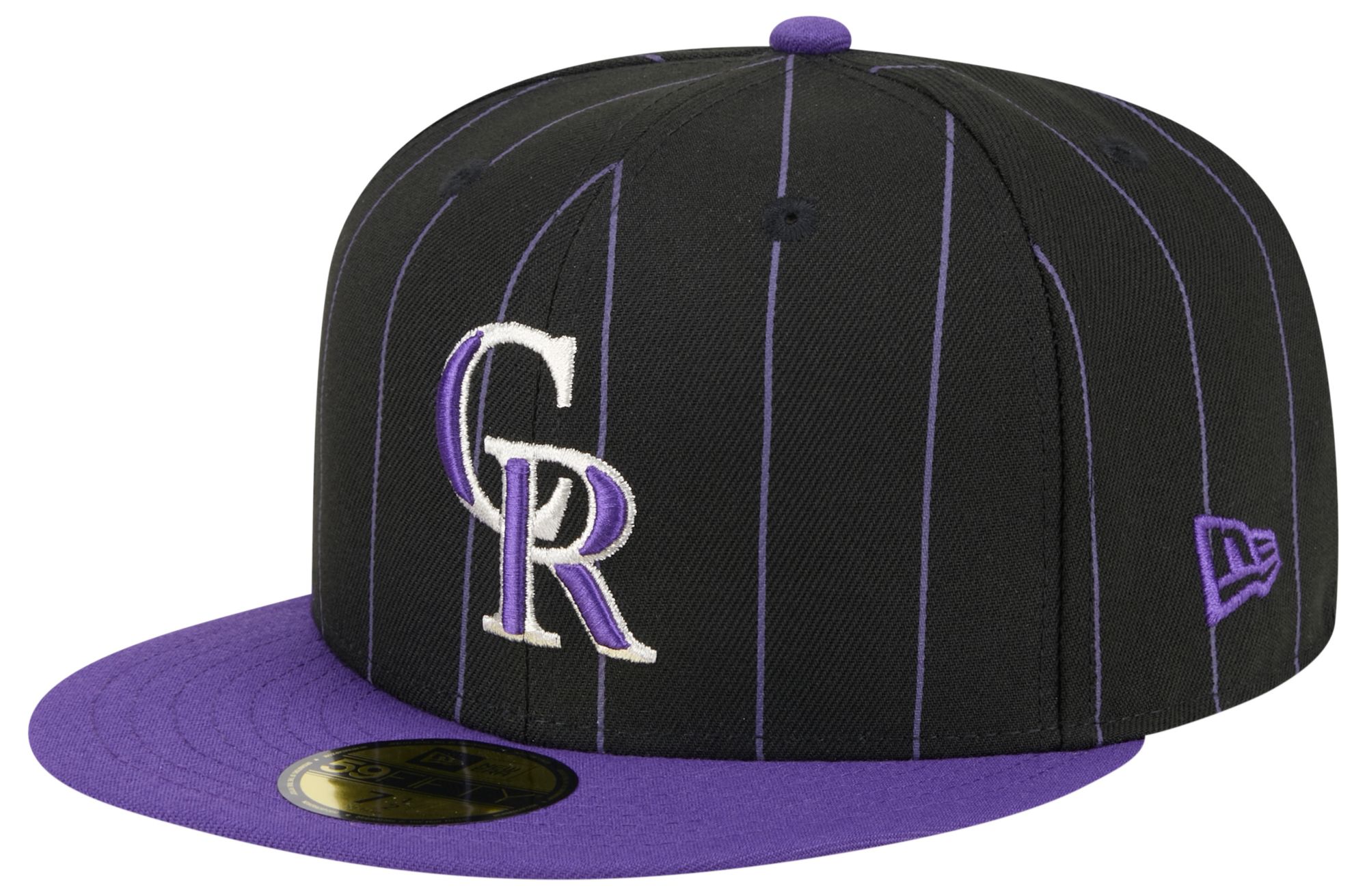 New Era Adult Colorado Rockies Purple Throwback 59Fifty Fitted Hat