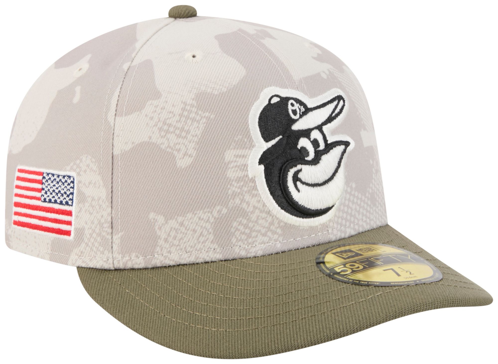 New Era Adult Baltimore Orioles Khaki Armed Forces Day 2025 59Fifty Fitted Hat