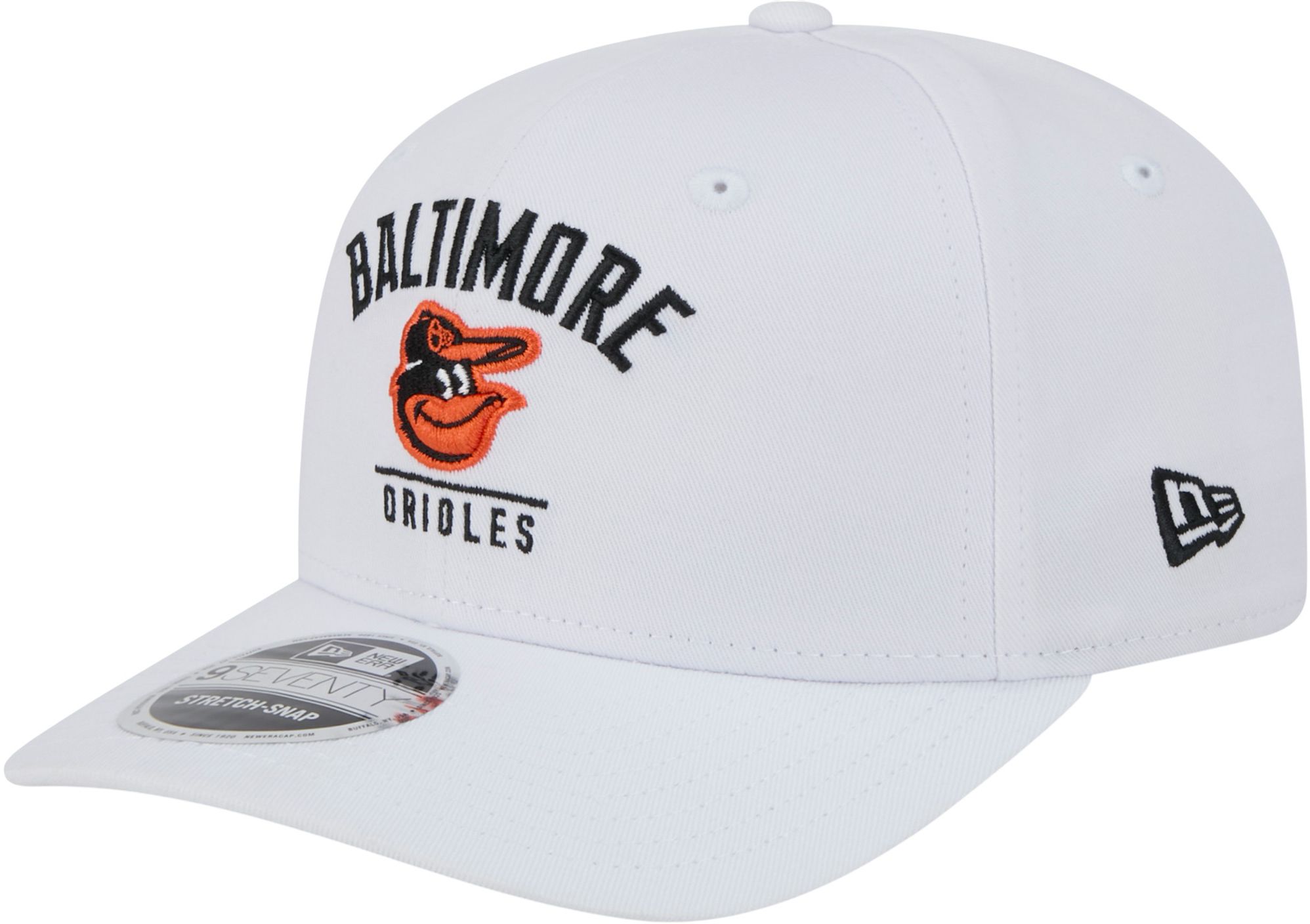 New Era Baltimore Orioles White 9Seventy Cotton Stretch Snap Hat